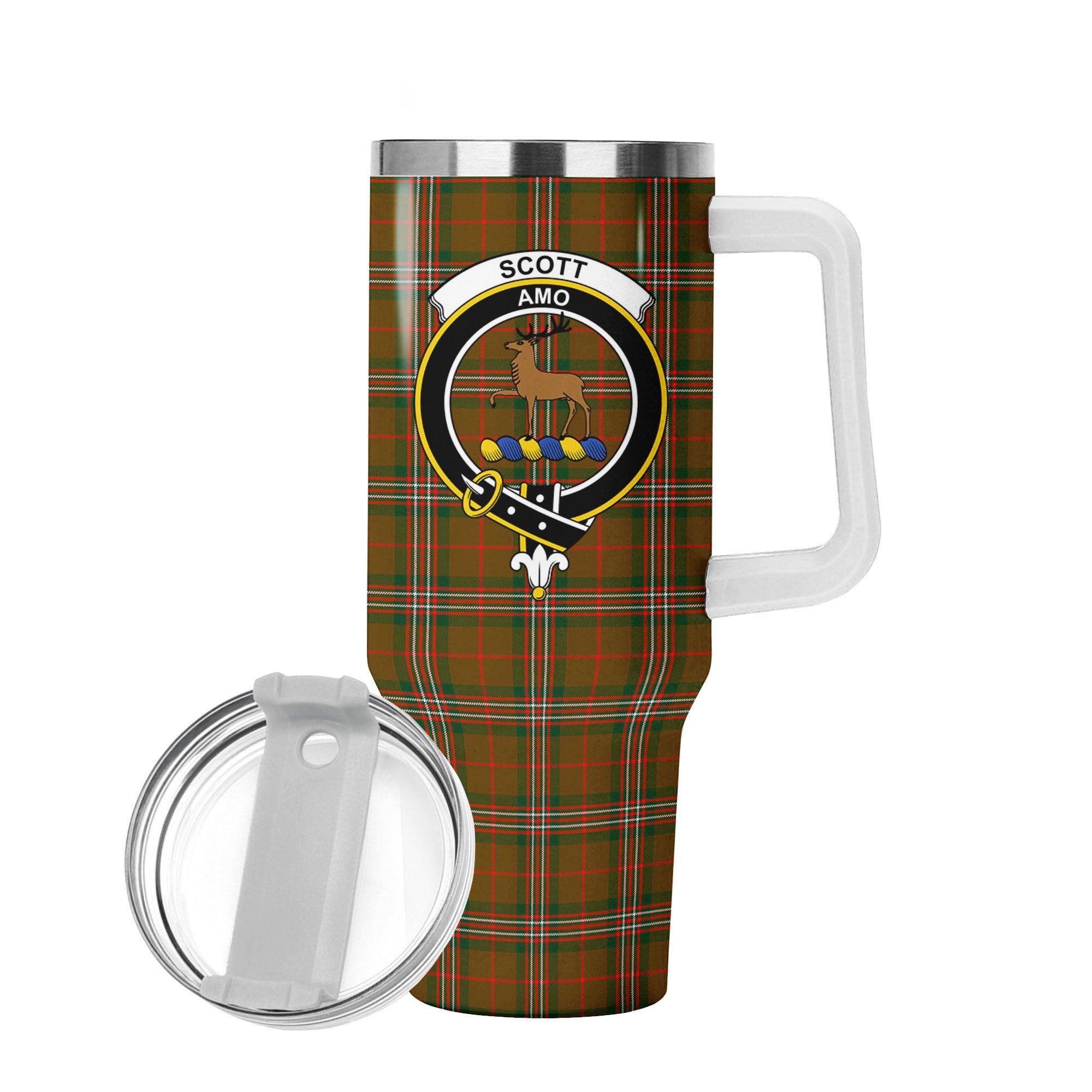 Scott Brown Modern Tartan Crest 40 oz Insulated Tumbler with Handle