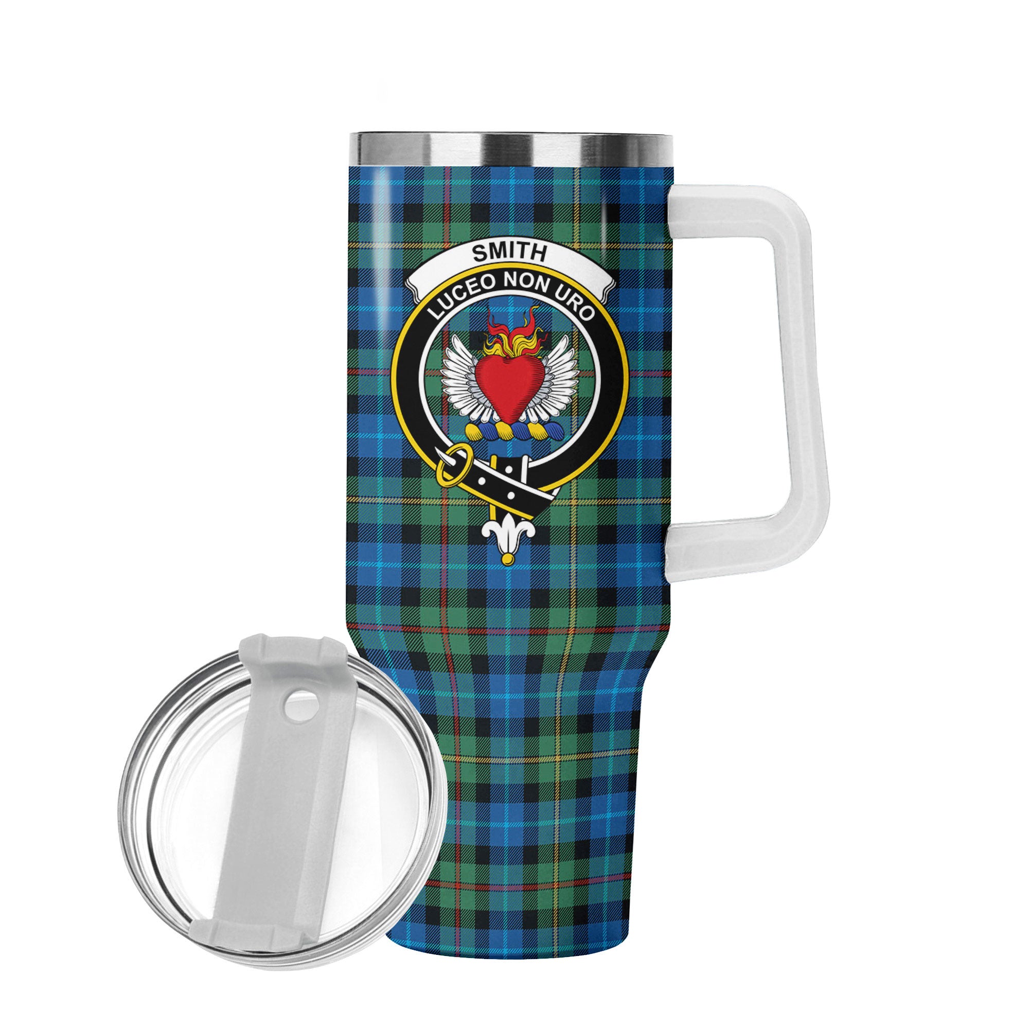 Smith Ancient Tartan Crest 40 oz Insulated Tumbler with Handle