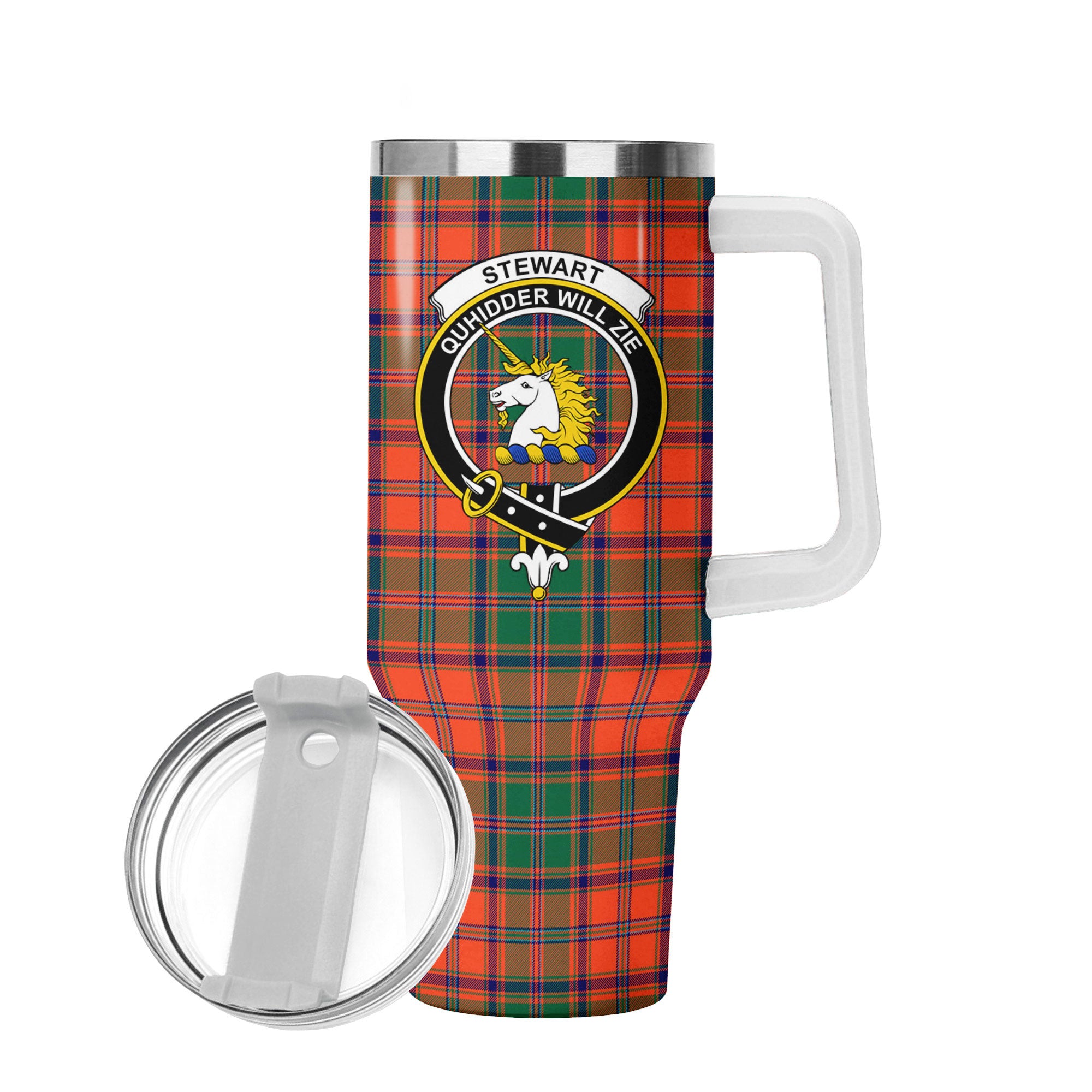 Stewart of Appin Ancient Tartan Crest 40 oz Insulated Tumbler with Handle
