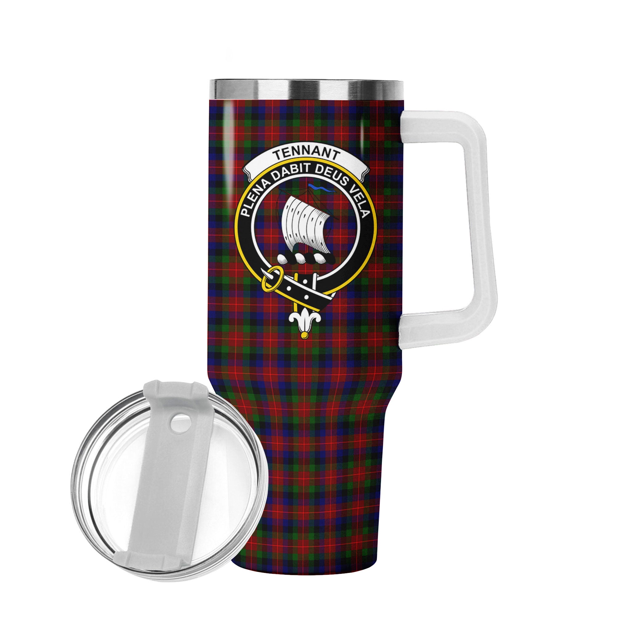 Tennant Tartan Crest 40 oz Insulated Tumbler with Handle