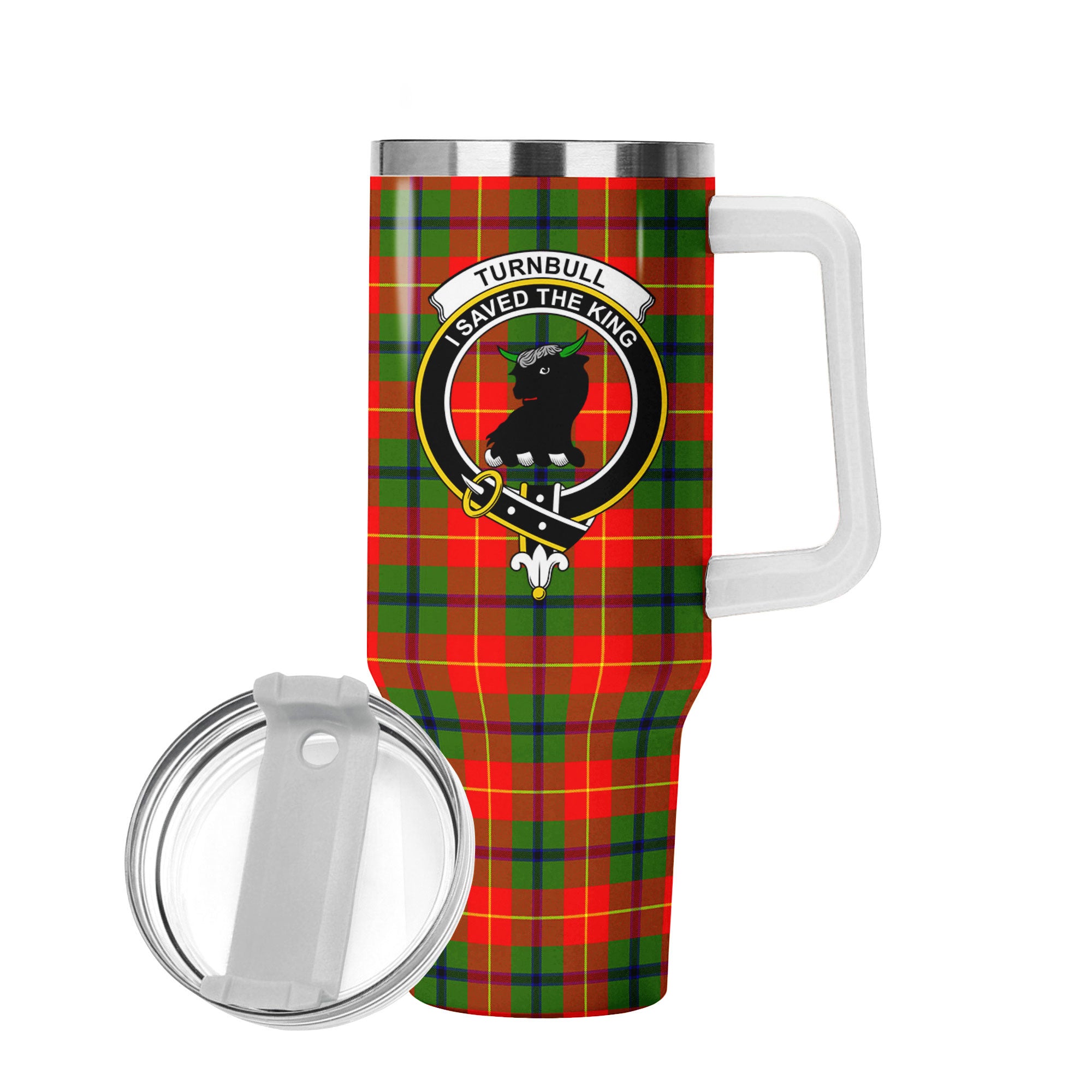 Turnbull Dress Tartan Crest 40 oz Insulated Tumbler with Handle