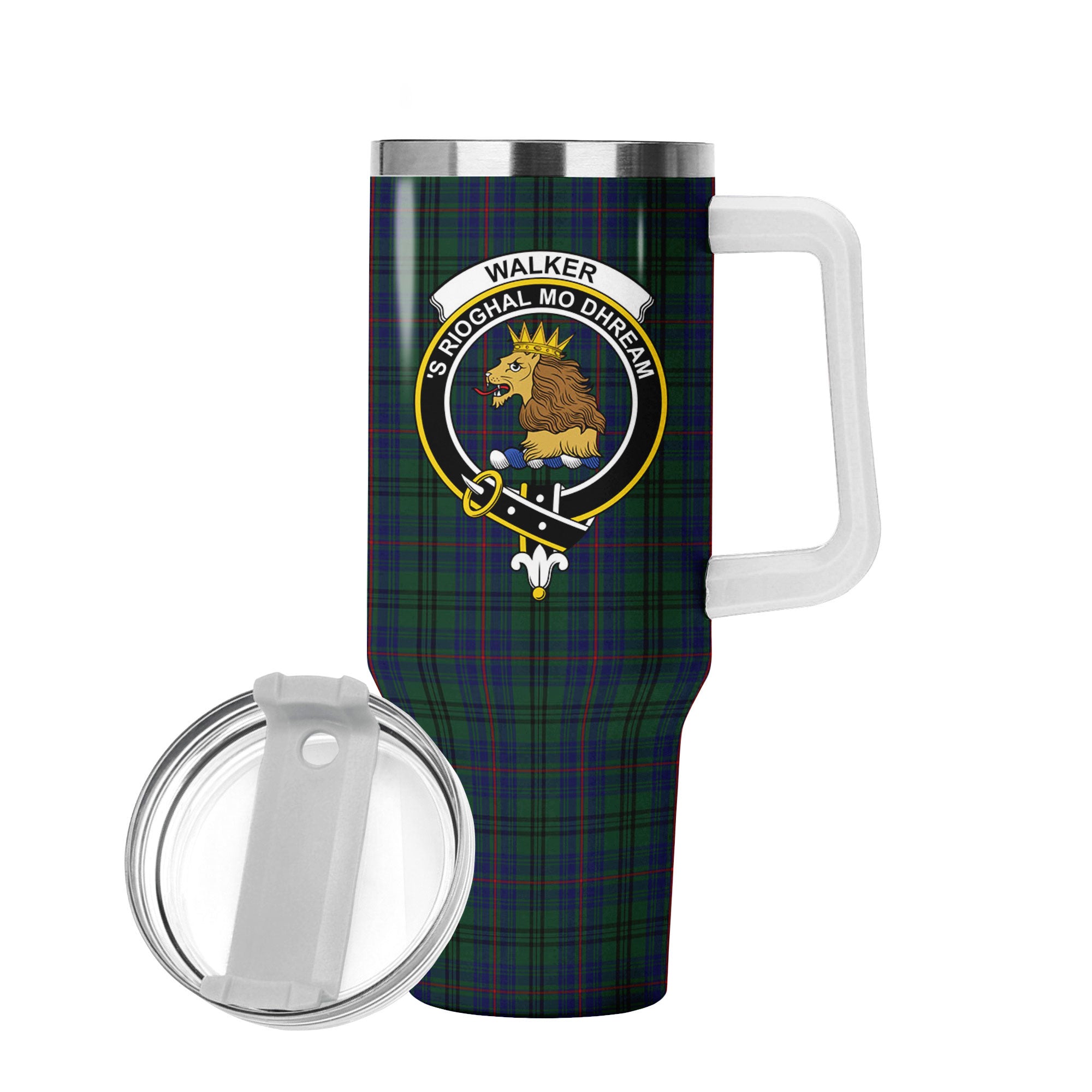 Walker Hunting Tartan Crest 40 oz Insulated Tumbler with Handle