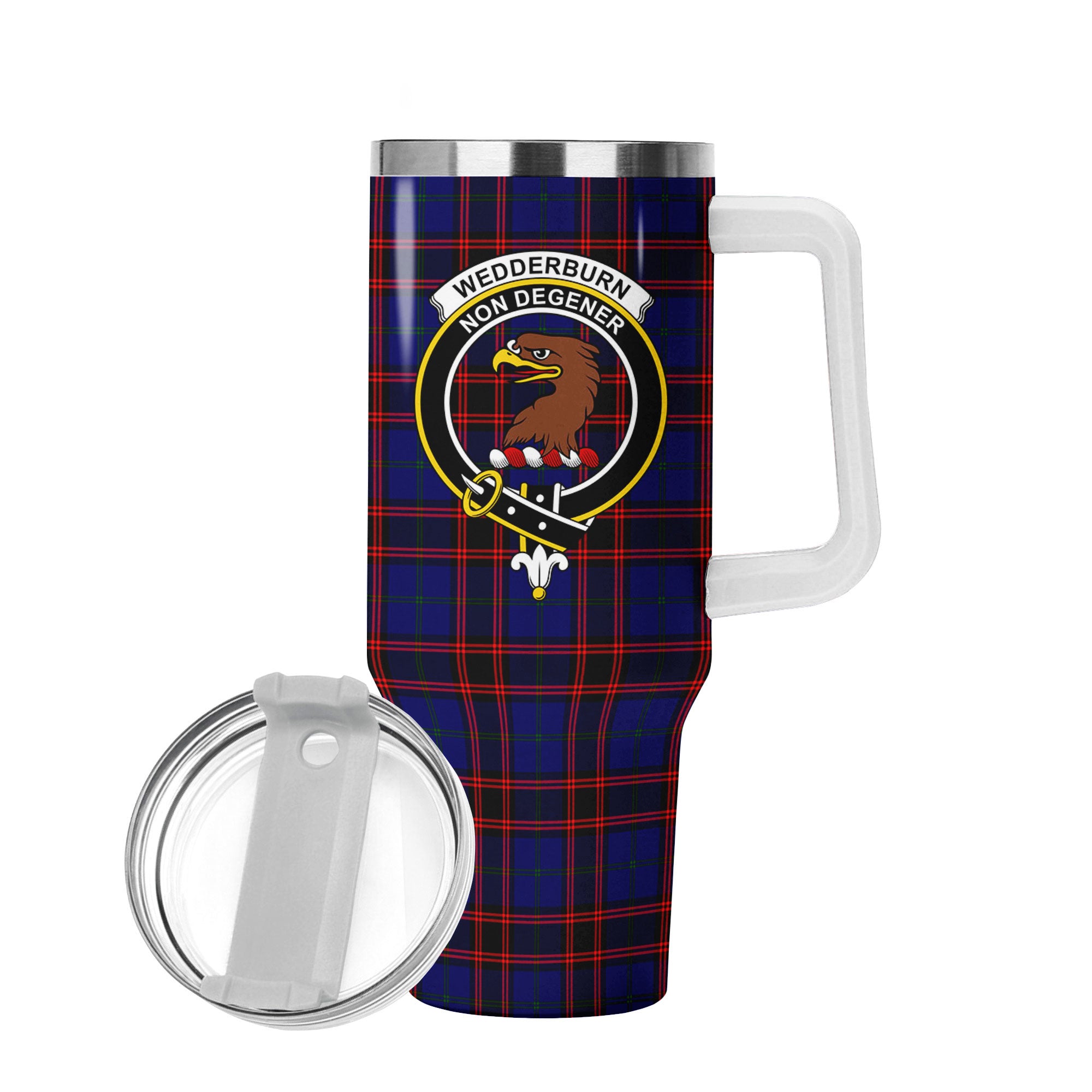 Wedderburn Tartan Crest 40 oz Insulated Tumbler with Handle