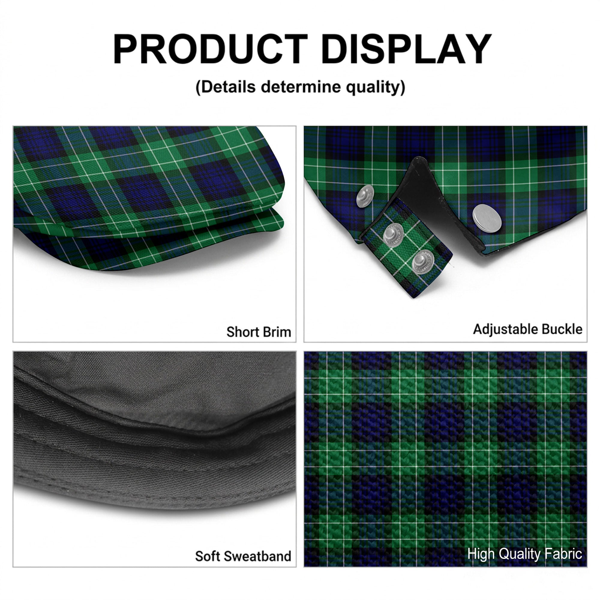 Abercrombie Tartan Flat Caps
