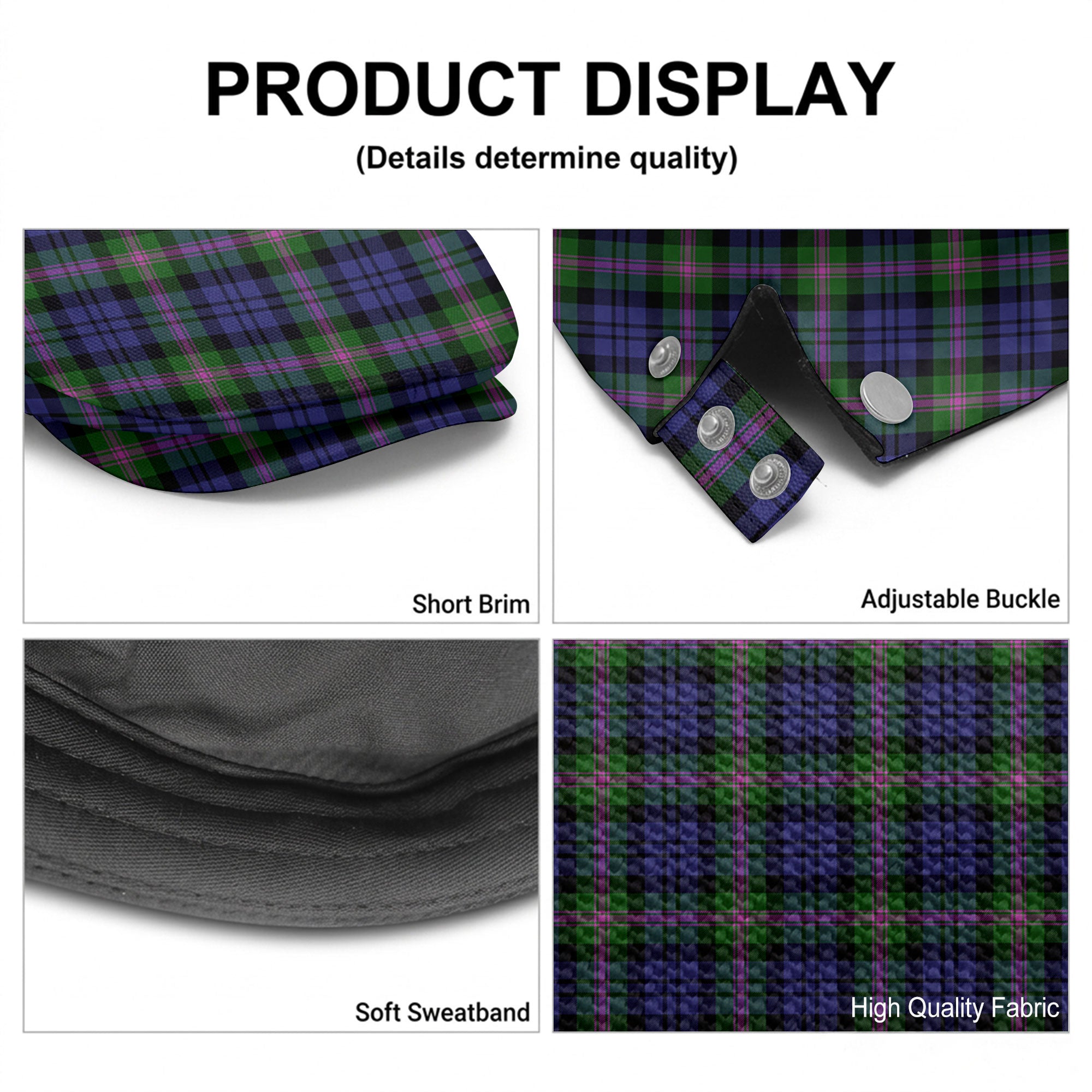 Baird Modern Tartan Flat Caps