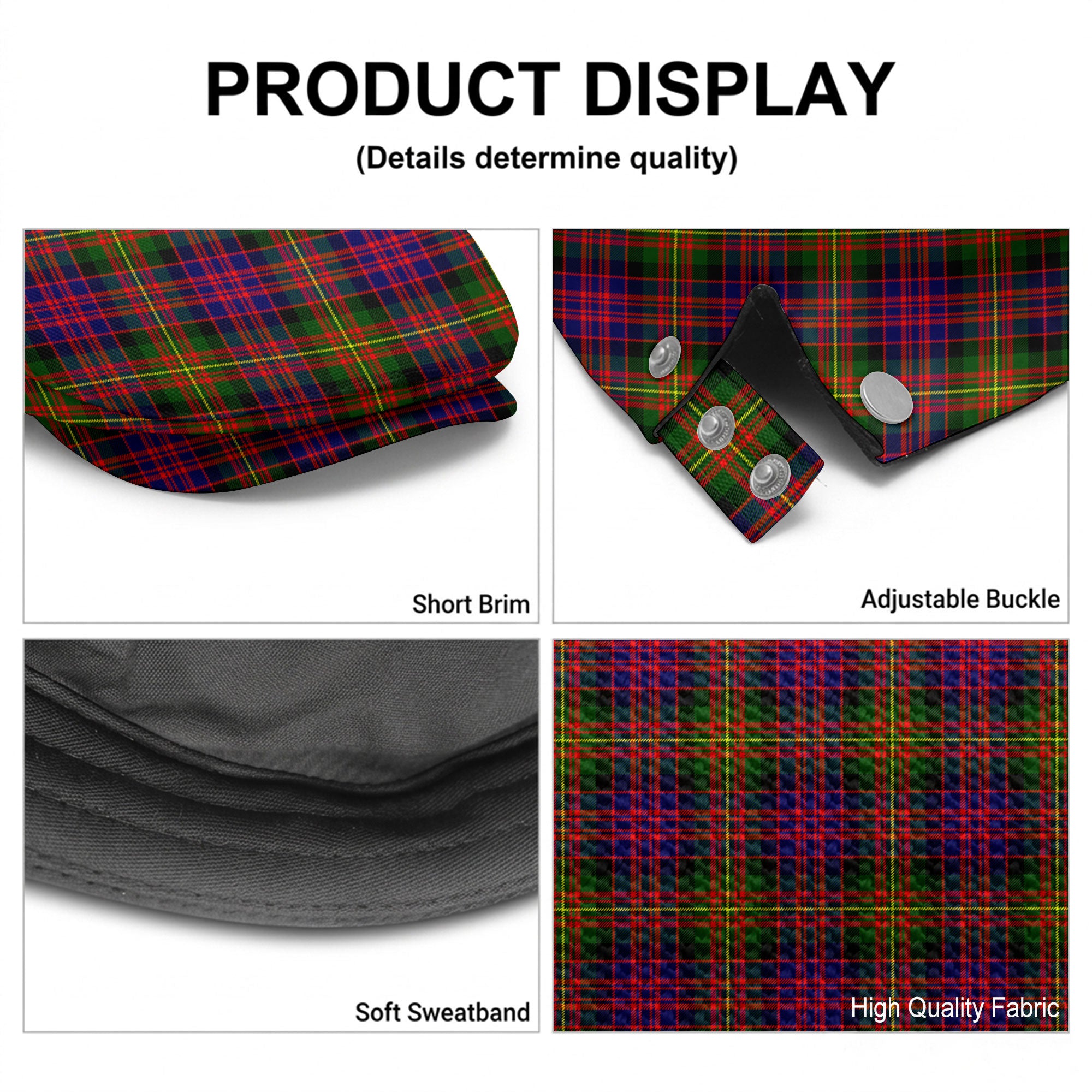 Carnegie Modern Tartan Flat Caps