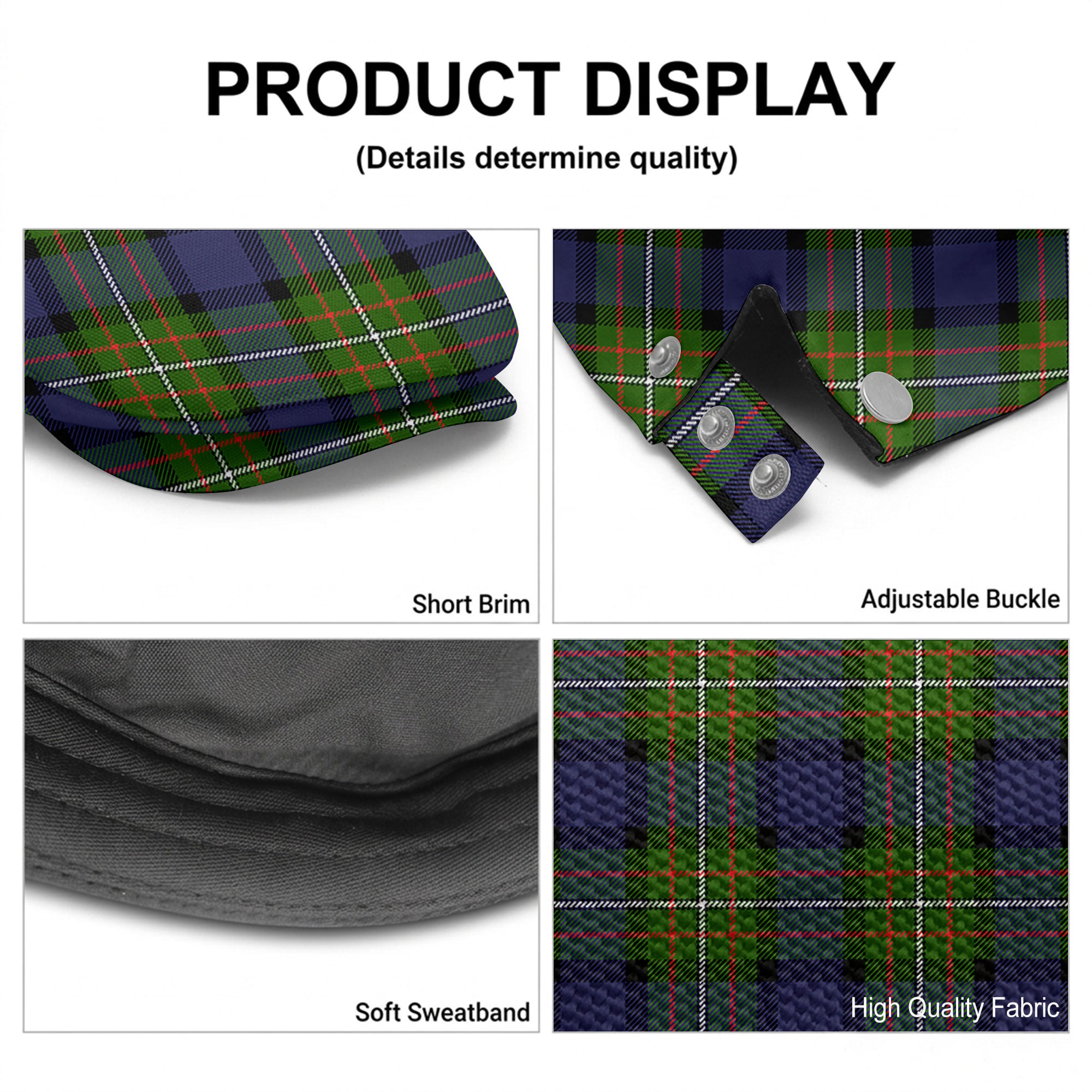 Fergusson Modern Tartan Flat Caps