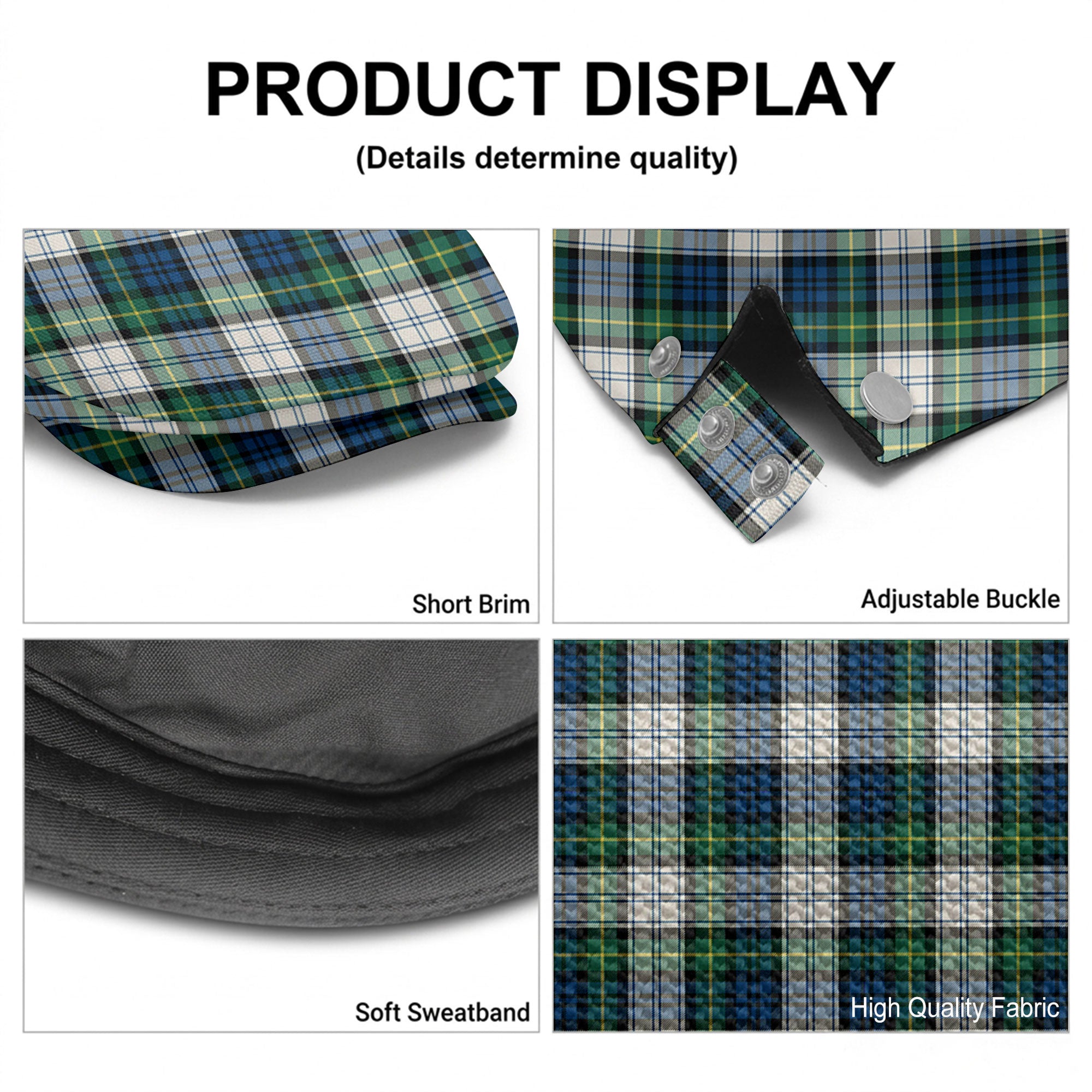 Gordon Dress Ancient Tartan Flat Caps