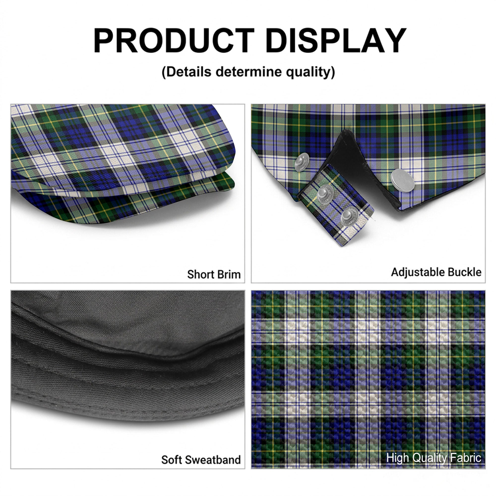 Gordon Dress Modern Tartan Flat Caps