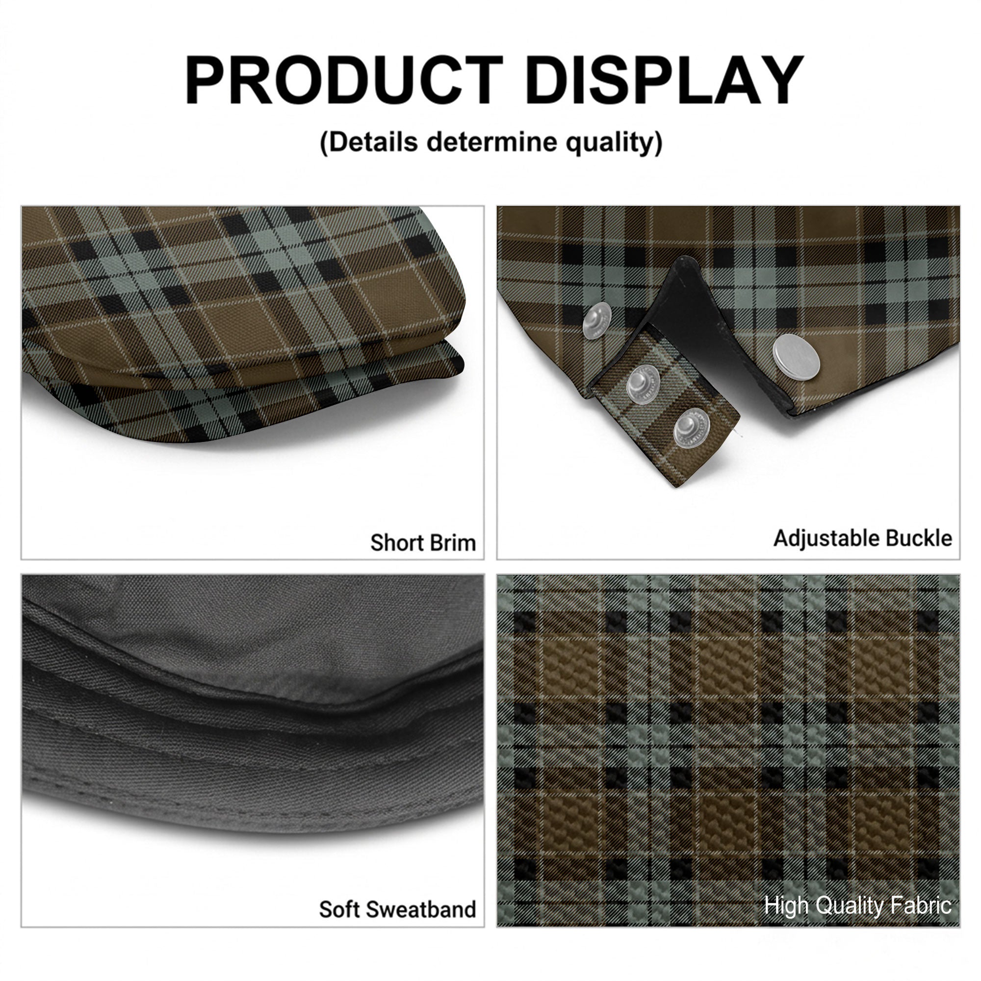 Graham of Menteith Weathered Tartan Flat Caps