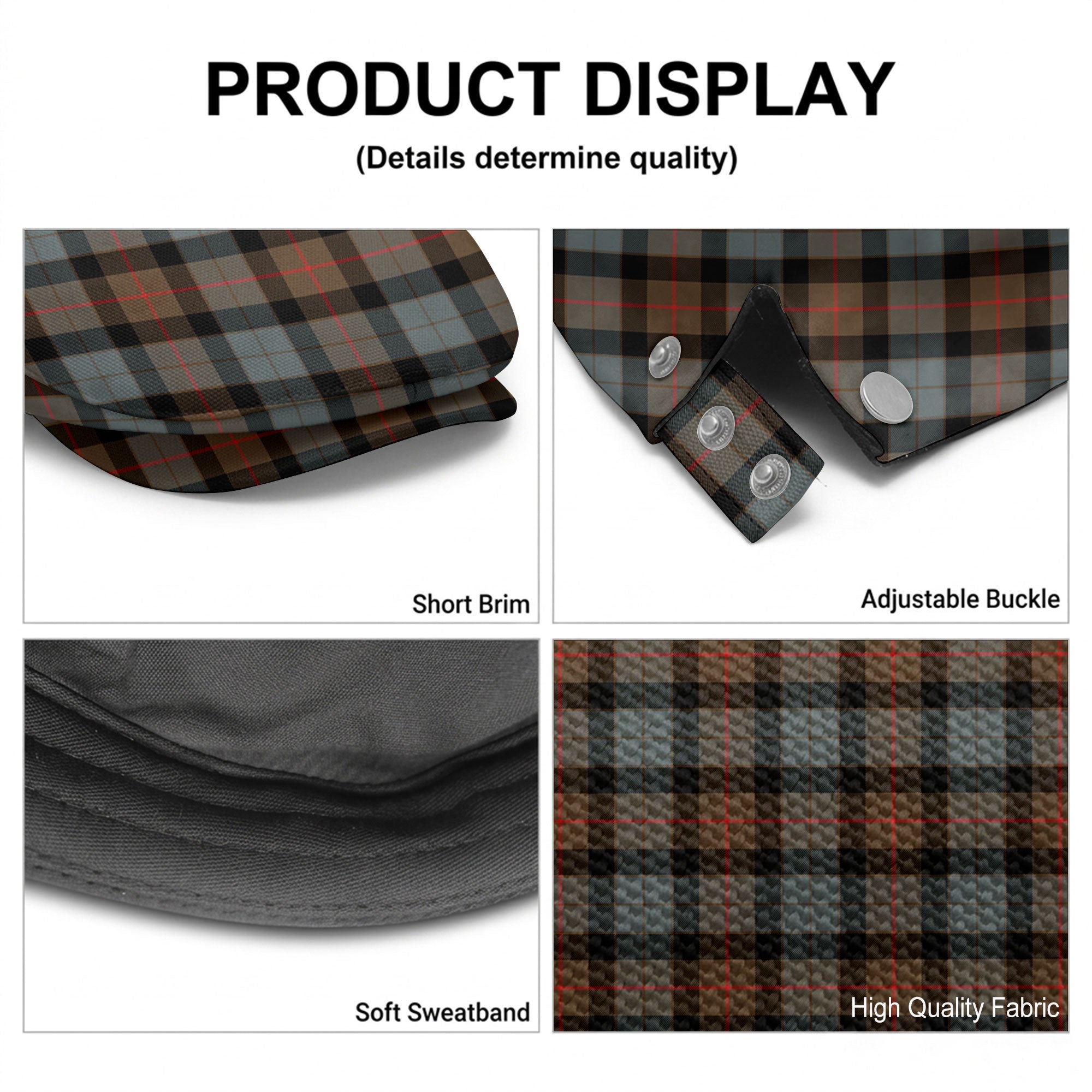 Gunn Weathered Tartan Flat Caps