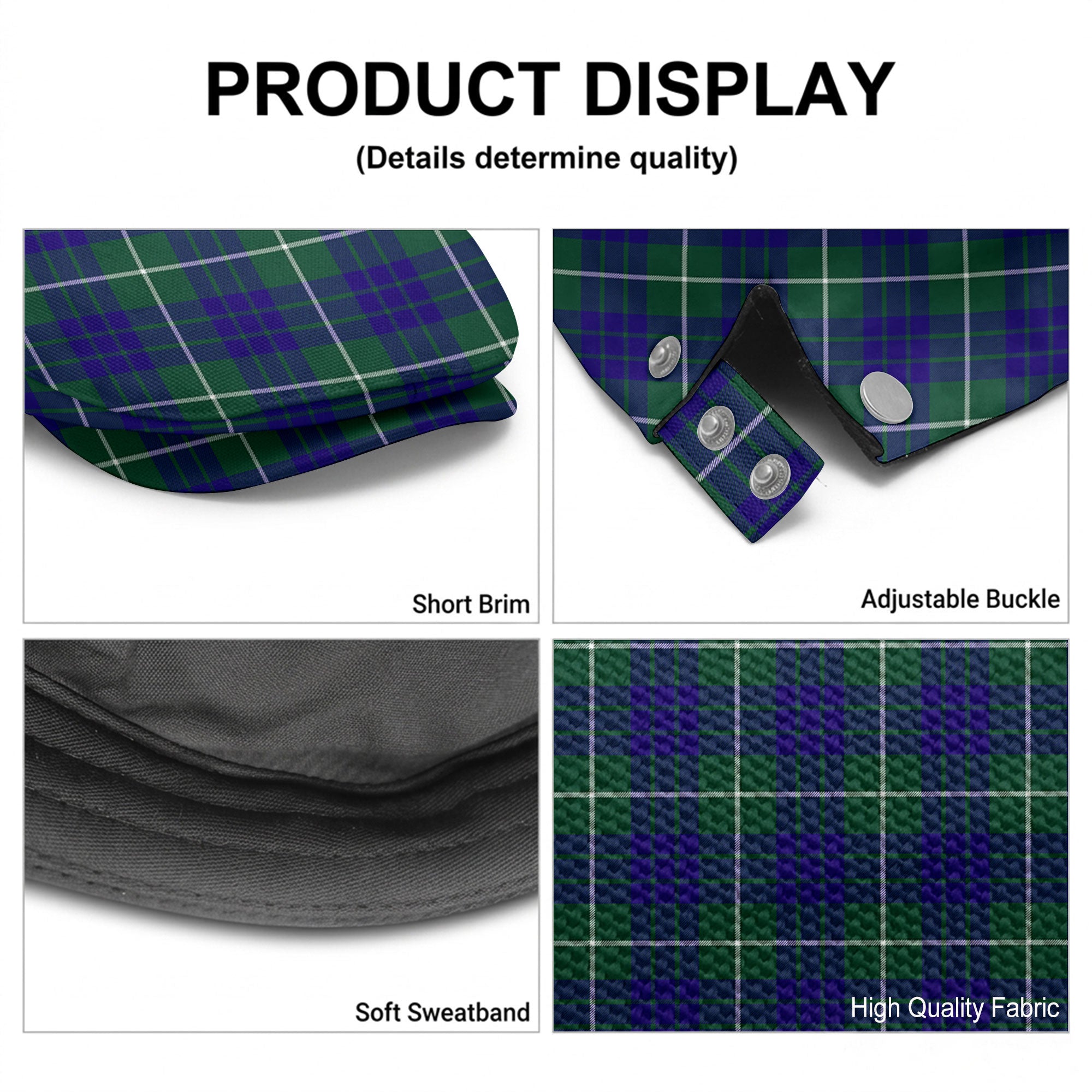 Hamilton Hunting Modern Tartan Flat Caps