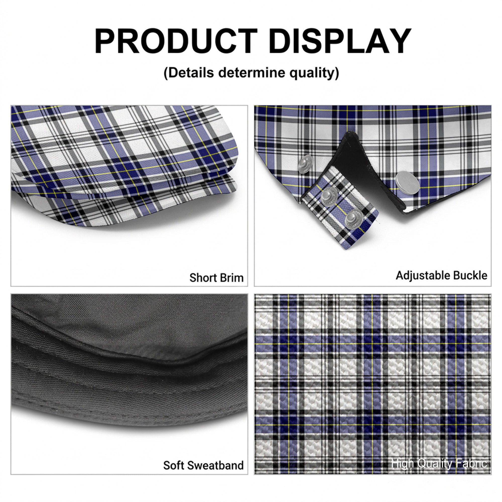 Hannay Modern Tartan Flat Caps