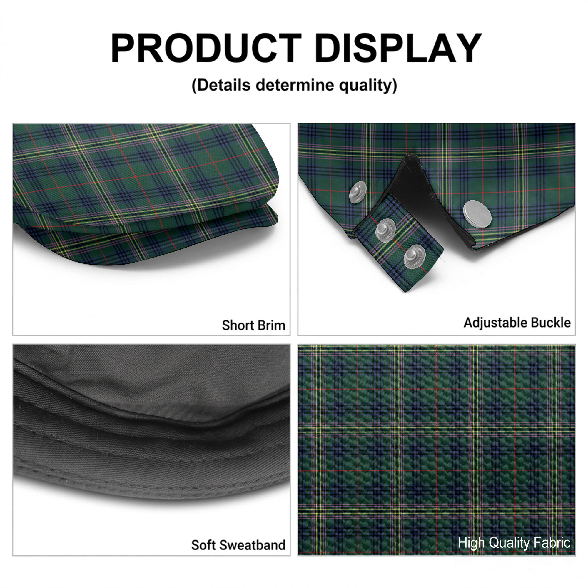 Kennedy Modern Tartan Flat Caps