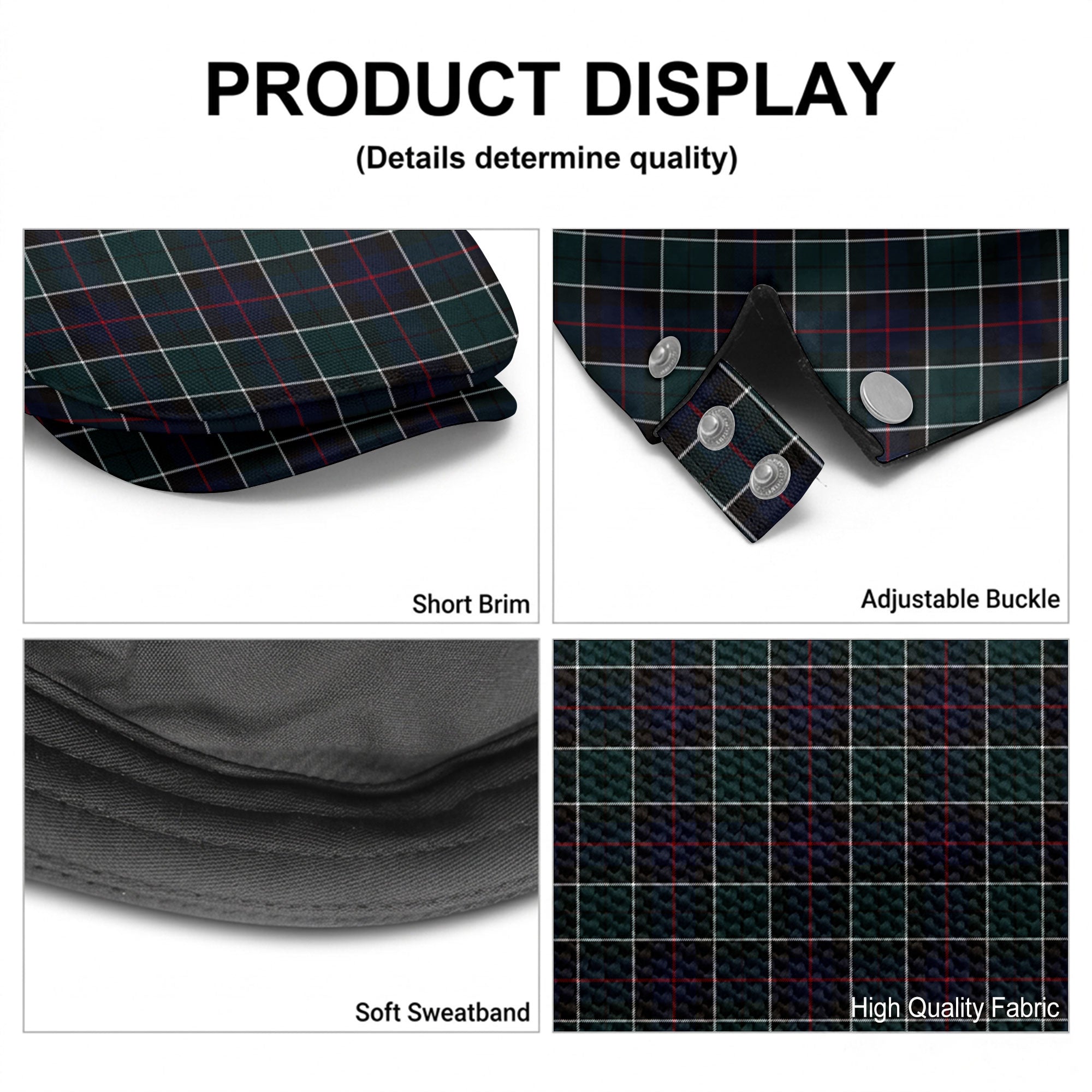 Leslie Hunting Modern Tartan Flat Caps