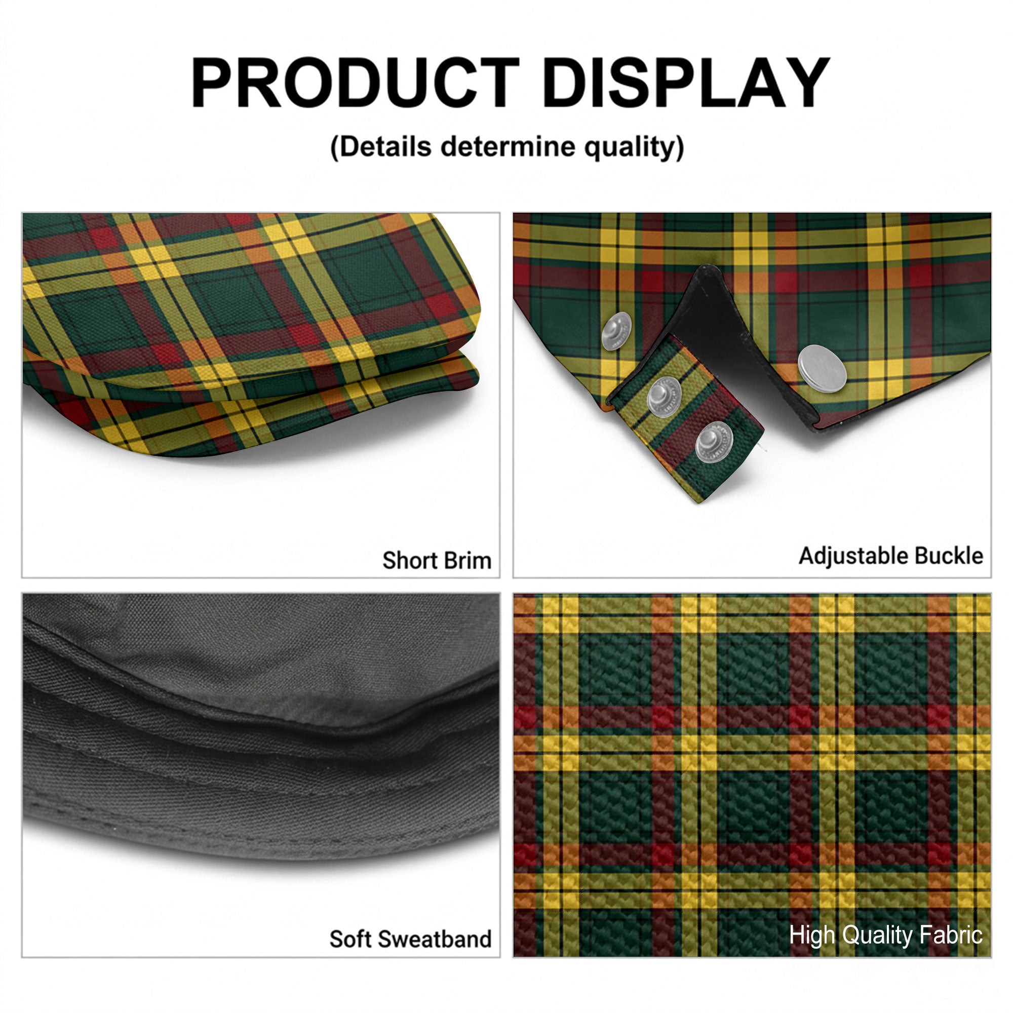 MacMillan Old Modern Tartan Flat Caps
