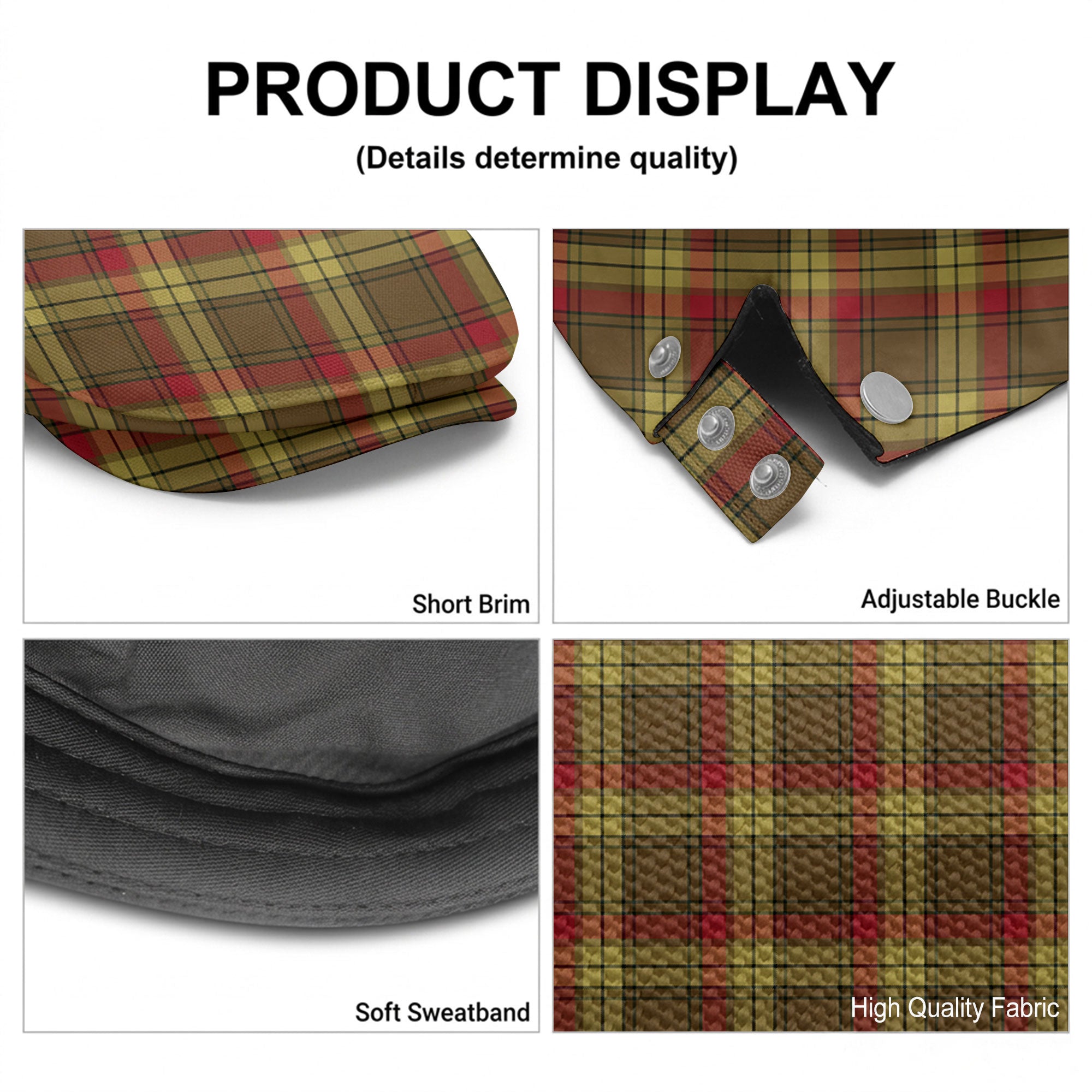 MacMillan Old Weathered Tartan Flat Caps