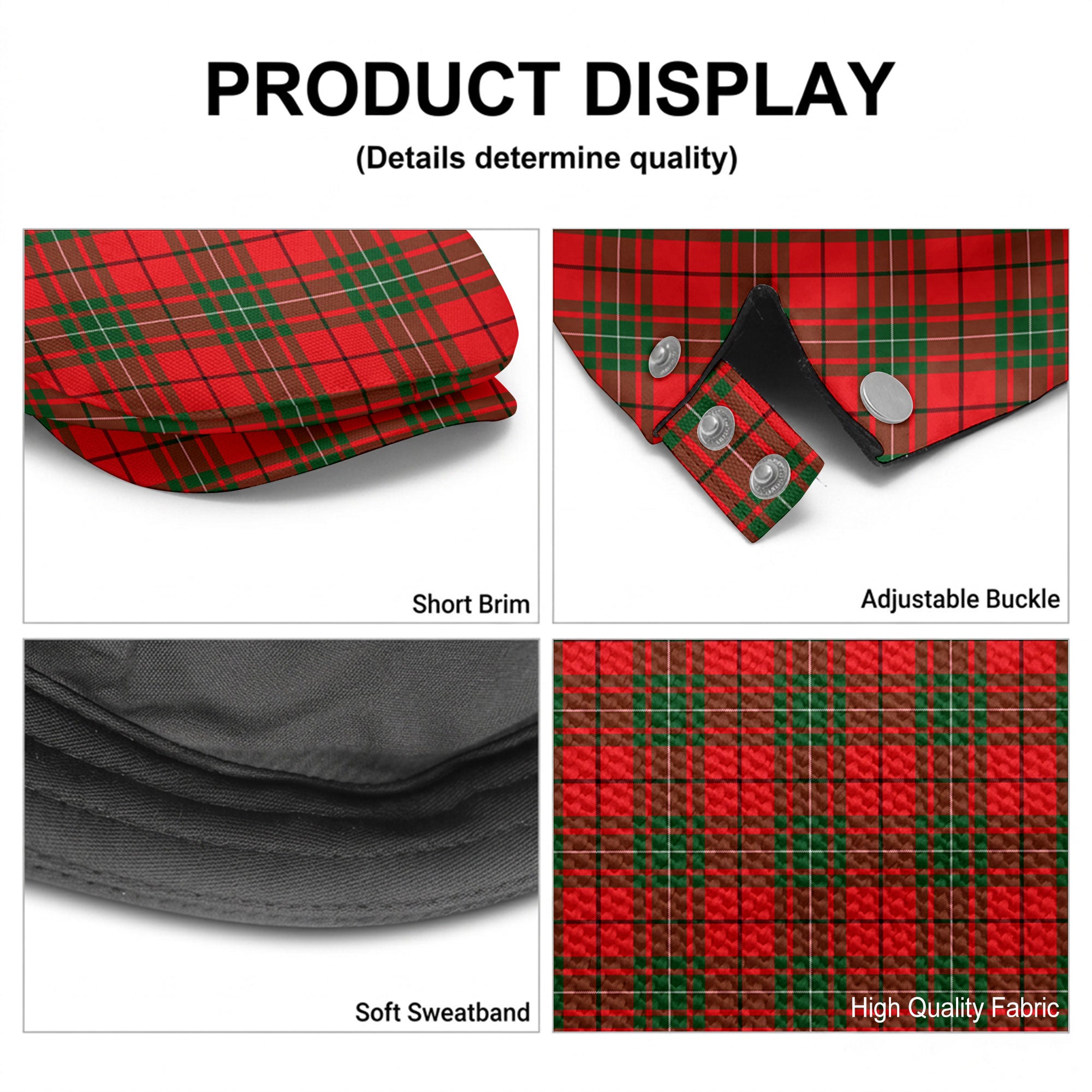 McAulay Modern Tartan Flat Caps