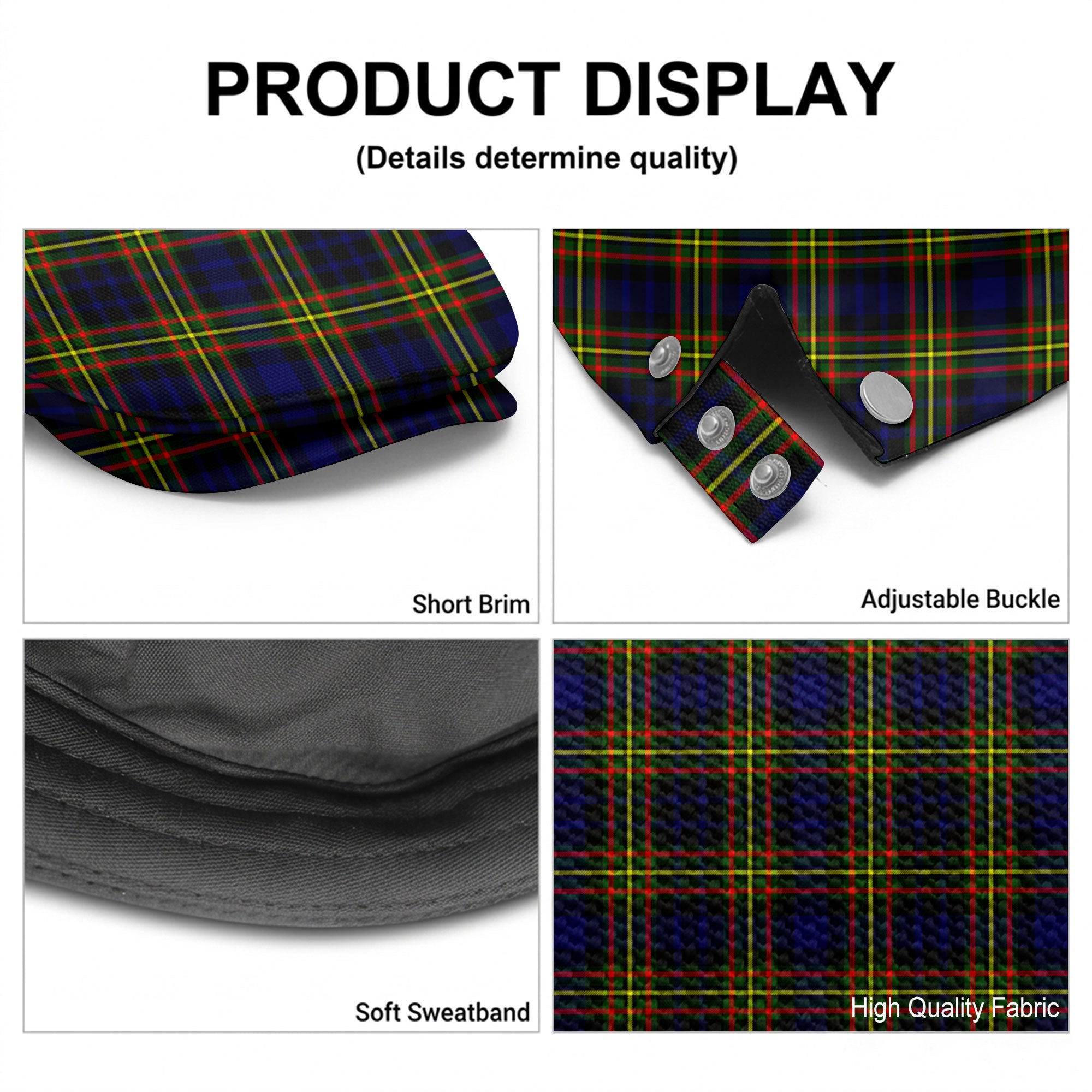 McClellan Modern Tartan Flat Caps