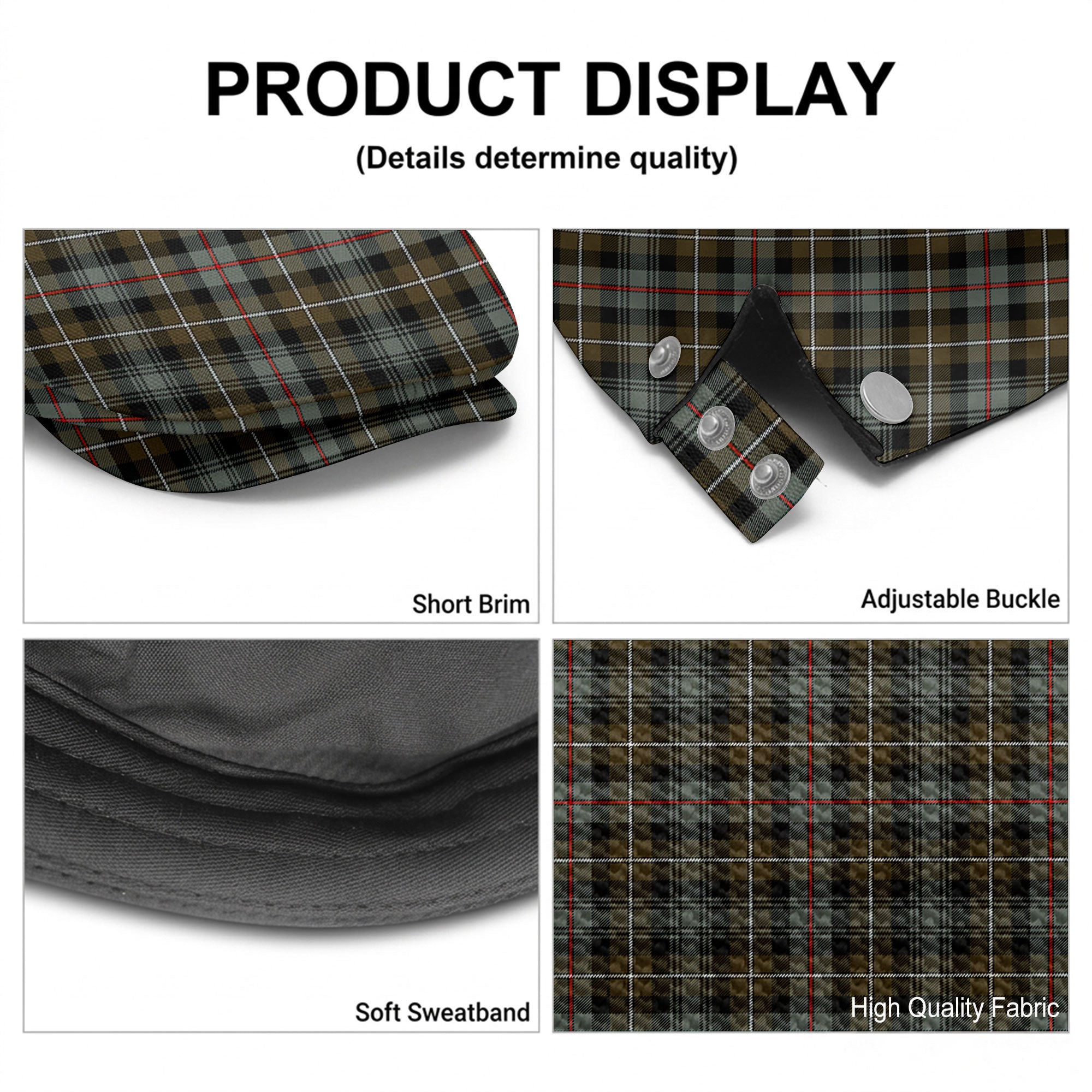 McKenzie Weathered Tartan Flat Caps