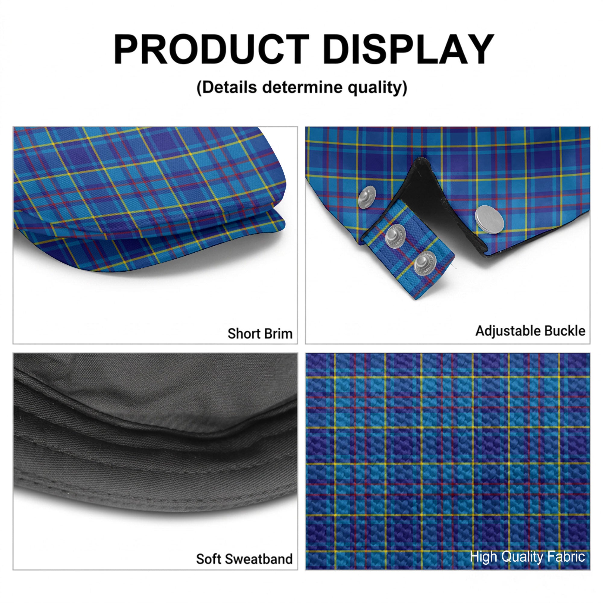 Mercer Modern Tartan Flat Caps