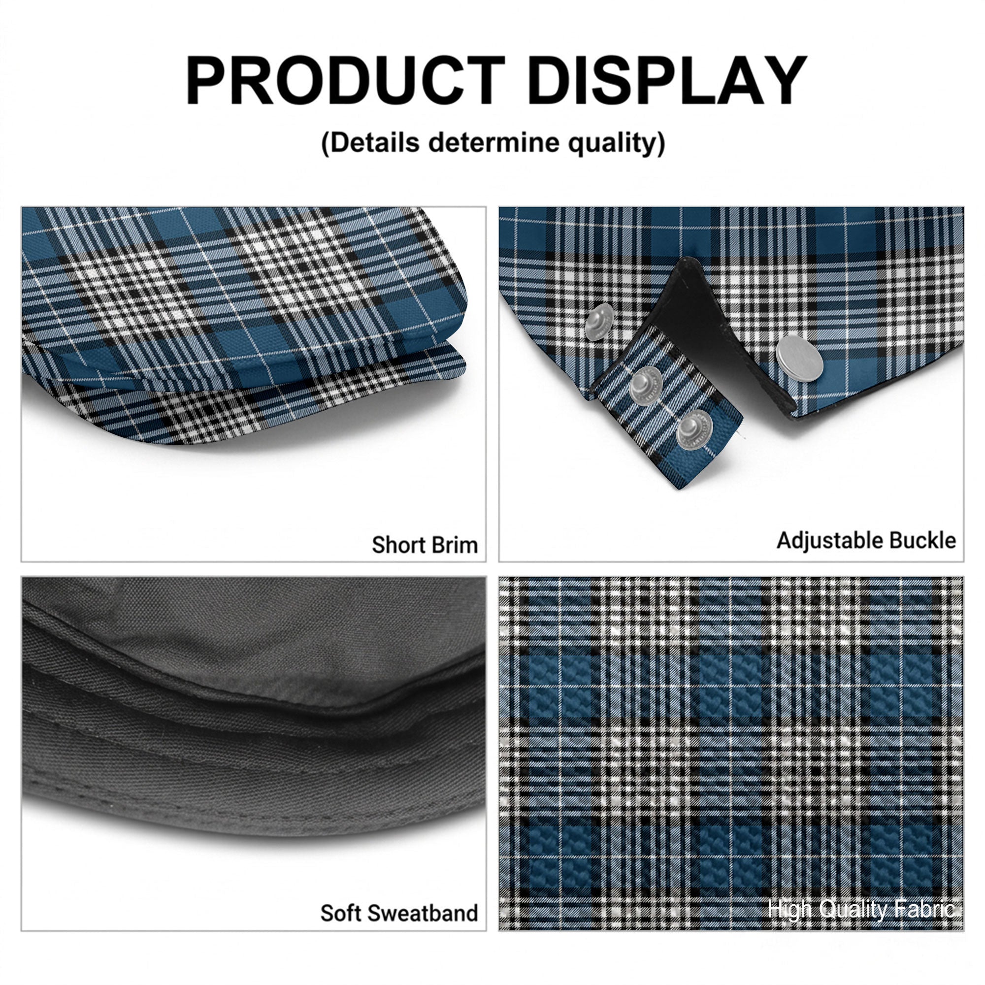 Napier Modern Tartan Flat Caps