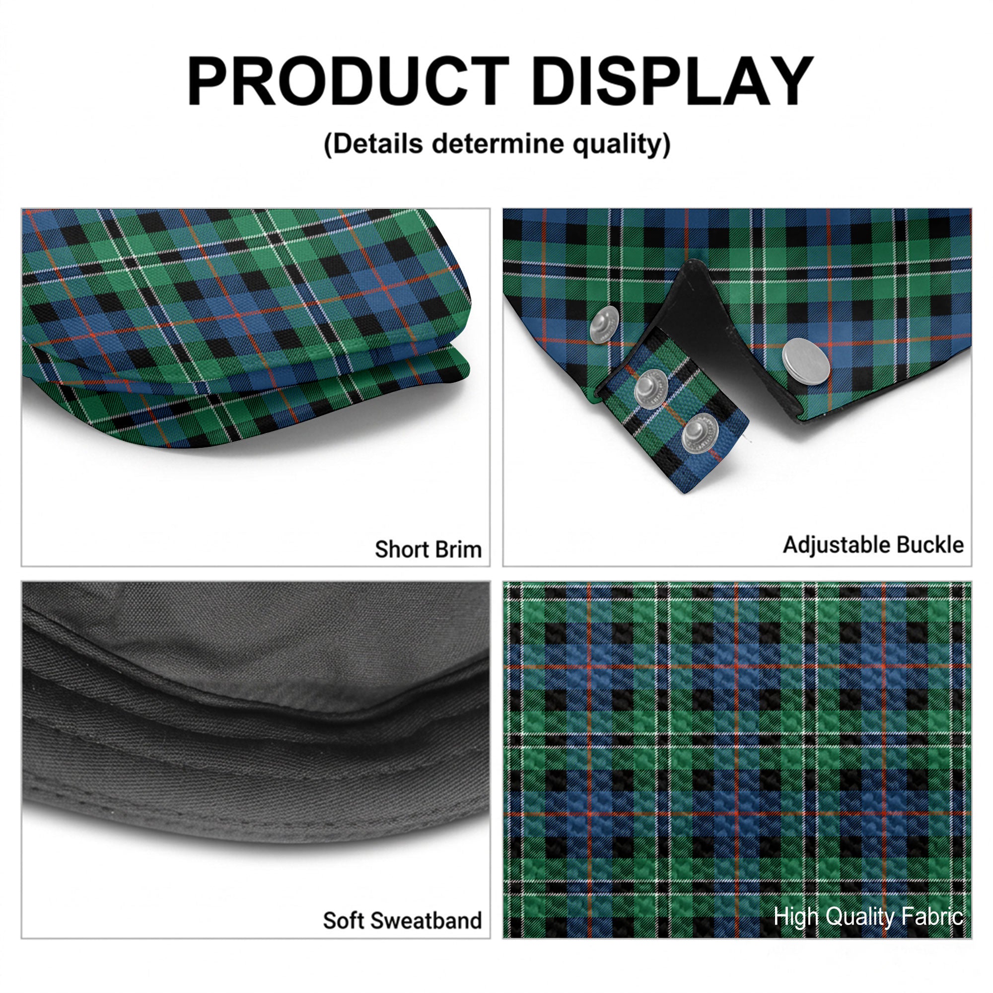 Rose Hunting Ancient Tartan Flat Caps