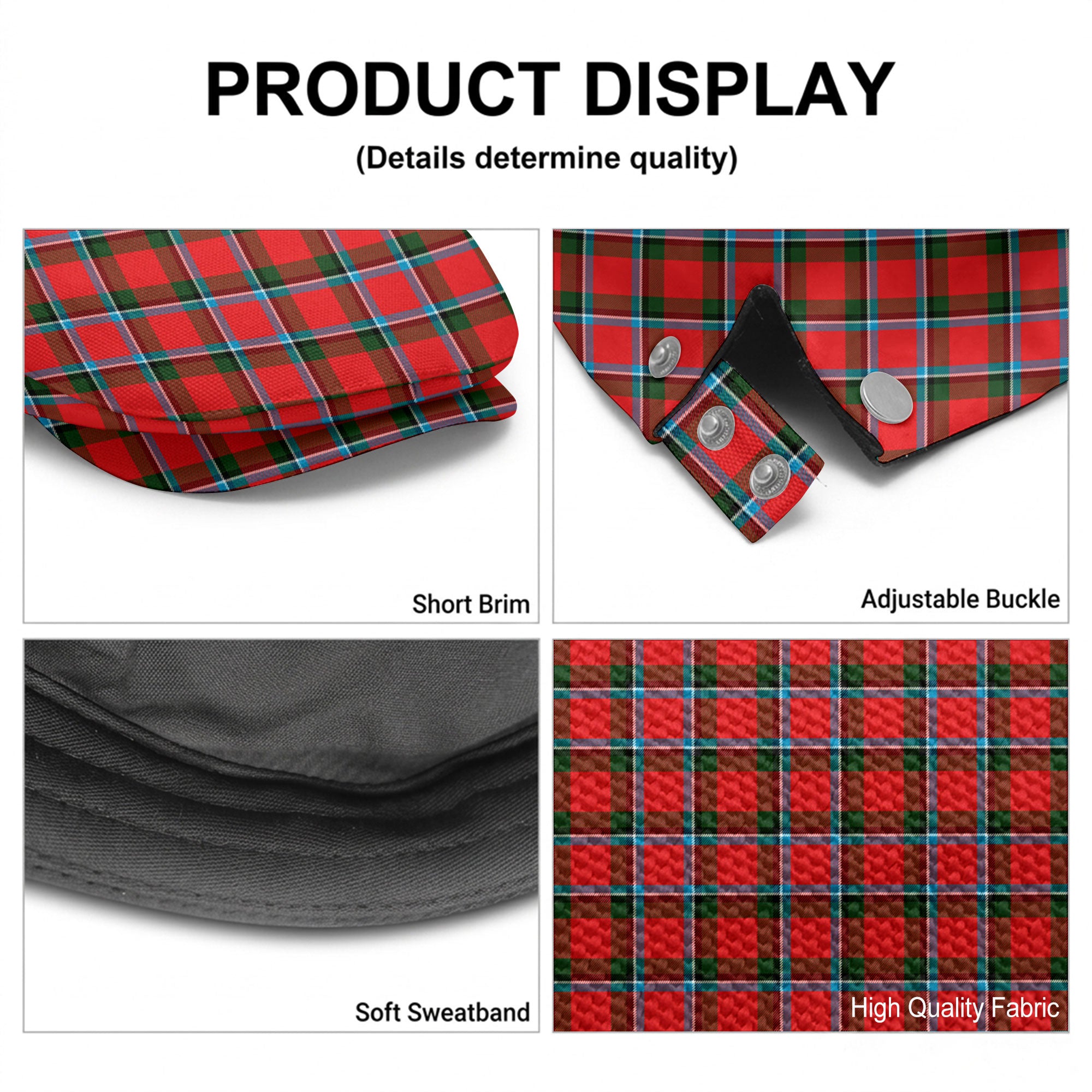 Sinclair Modern Tartan Flat Caps