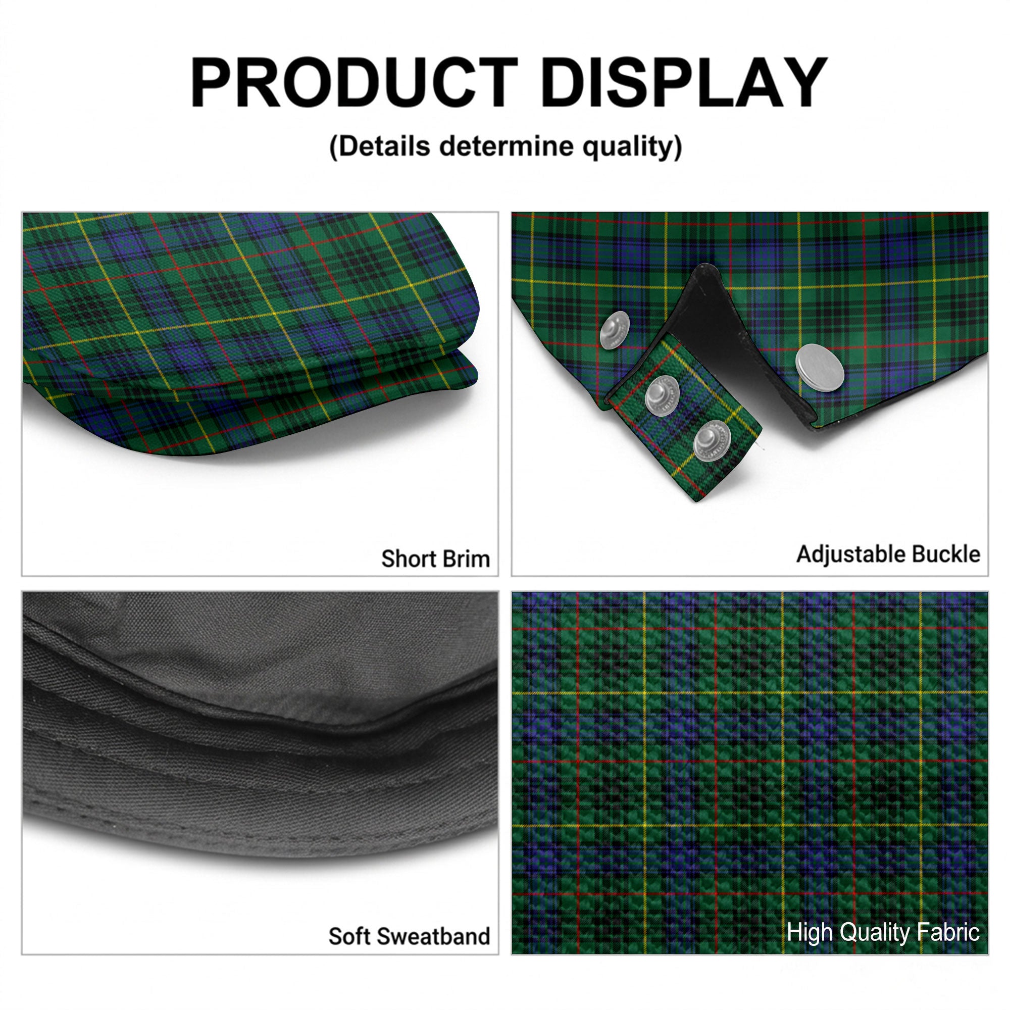 Stewart Hunting Modern Tartan Flat Caps