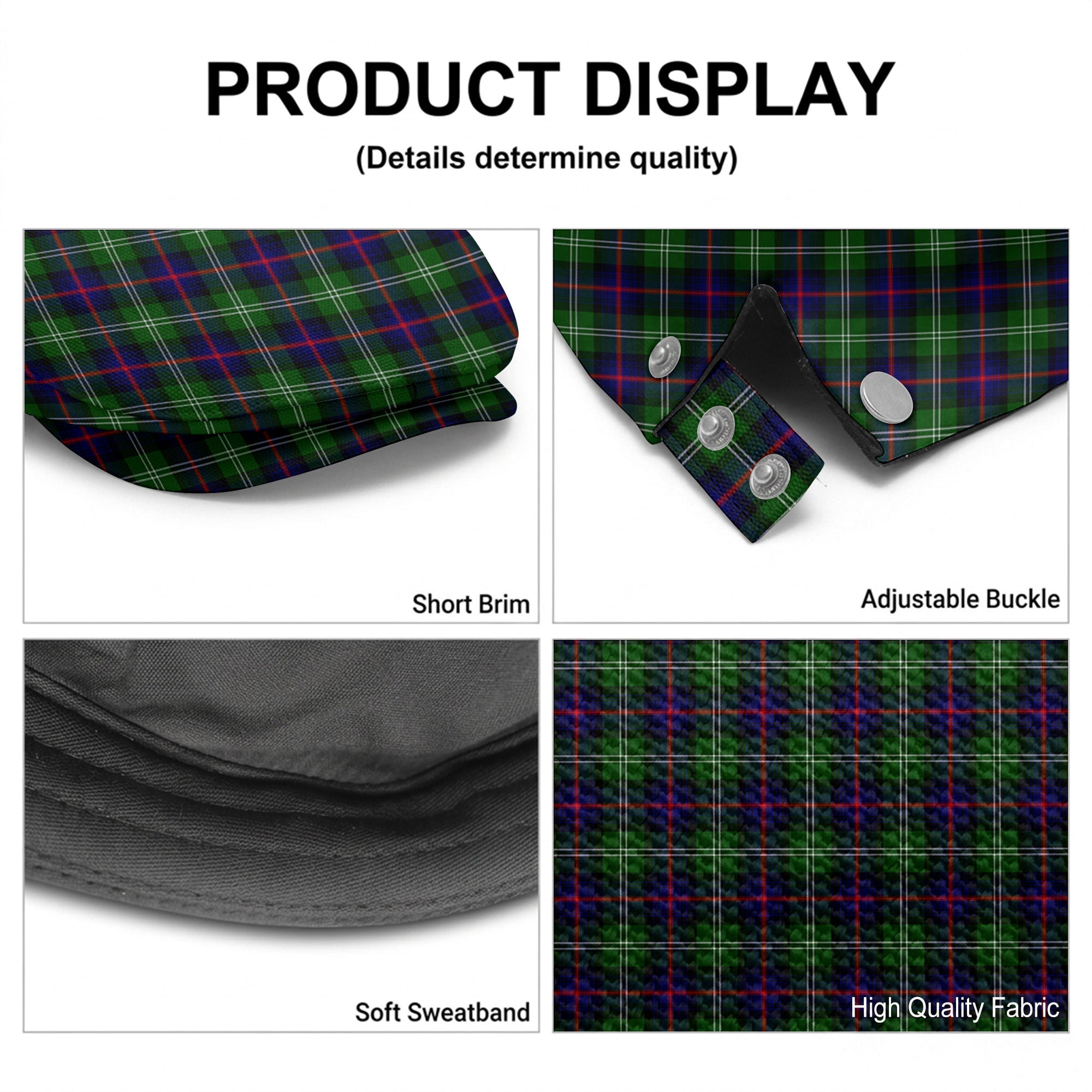 Sutherland Modern Tartan Flat Caps