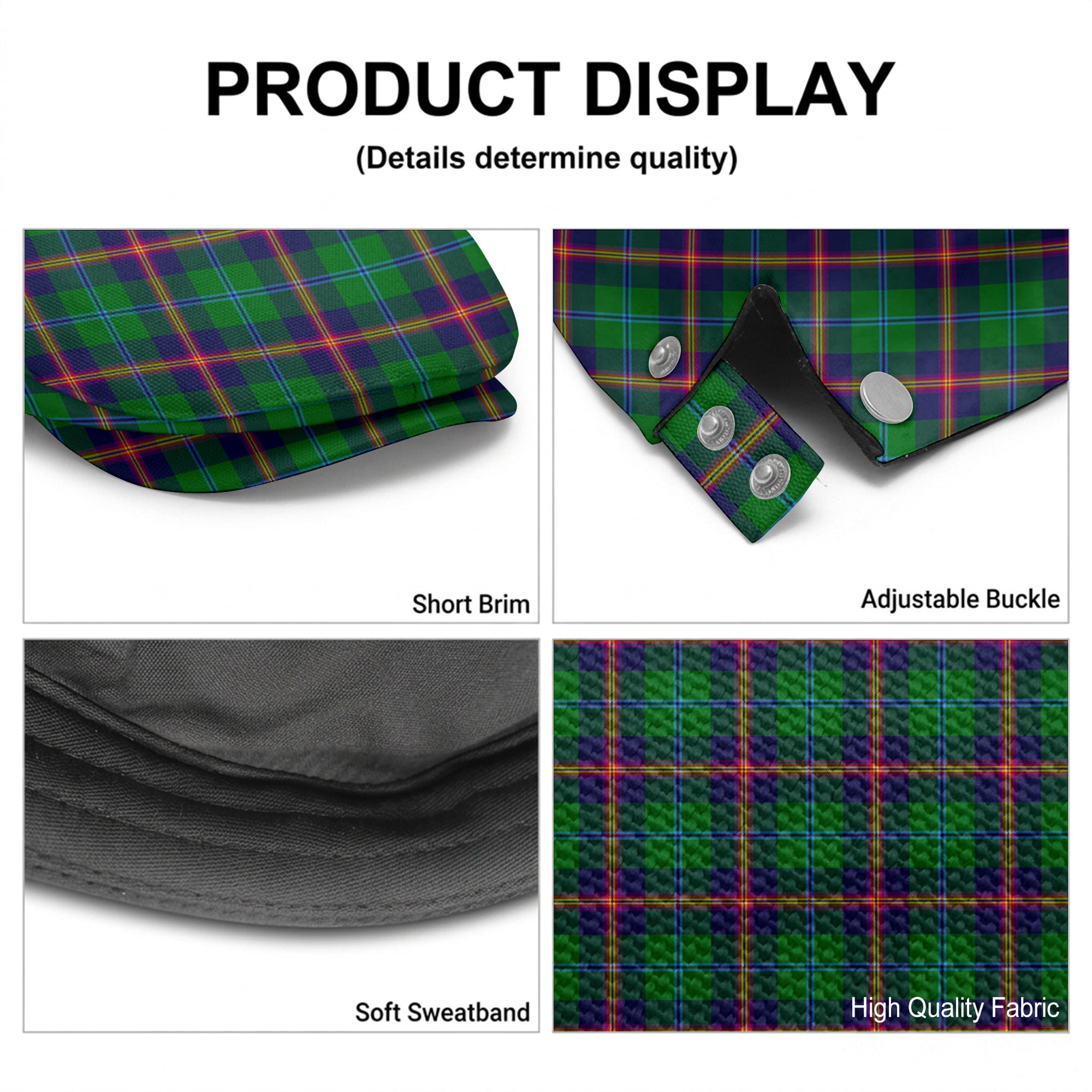 Young Modern Tartan Flat Caps