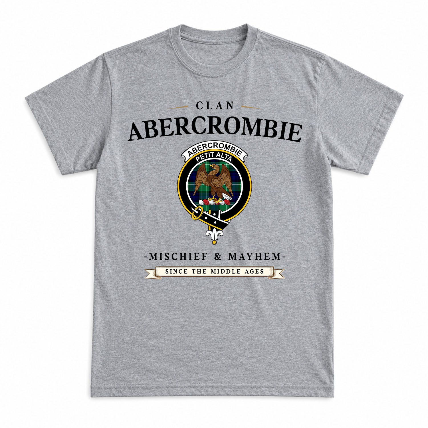 Abercrombie Tartan Crest Mischief and Mayhem T-shirt