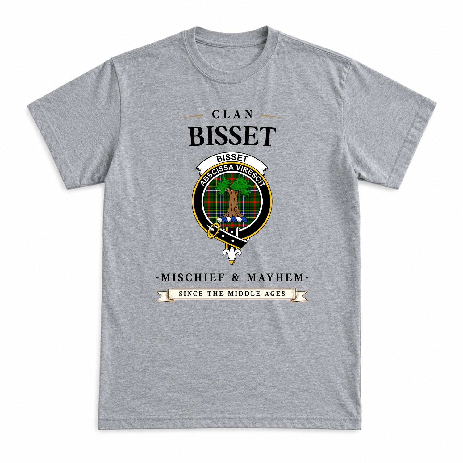 Bisset Tartan Crest Mischief and Mayhem T-shirt