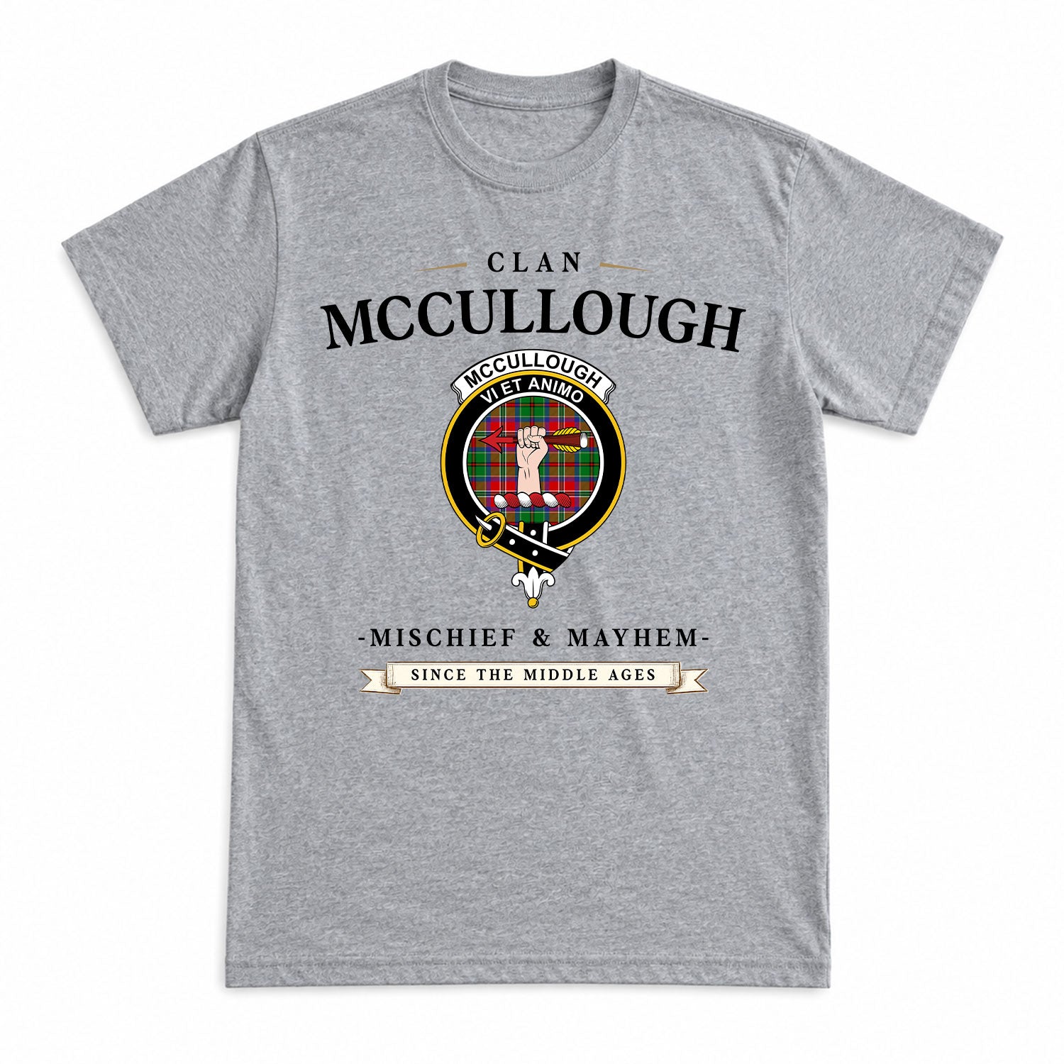 McCullough Tartan Crest Mischief and Mayhem T-shirt