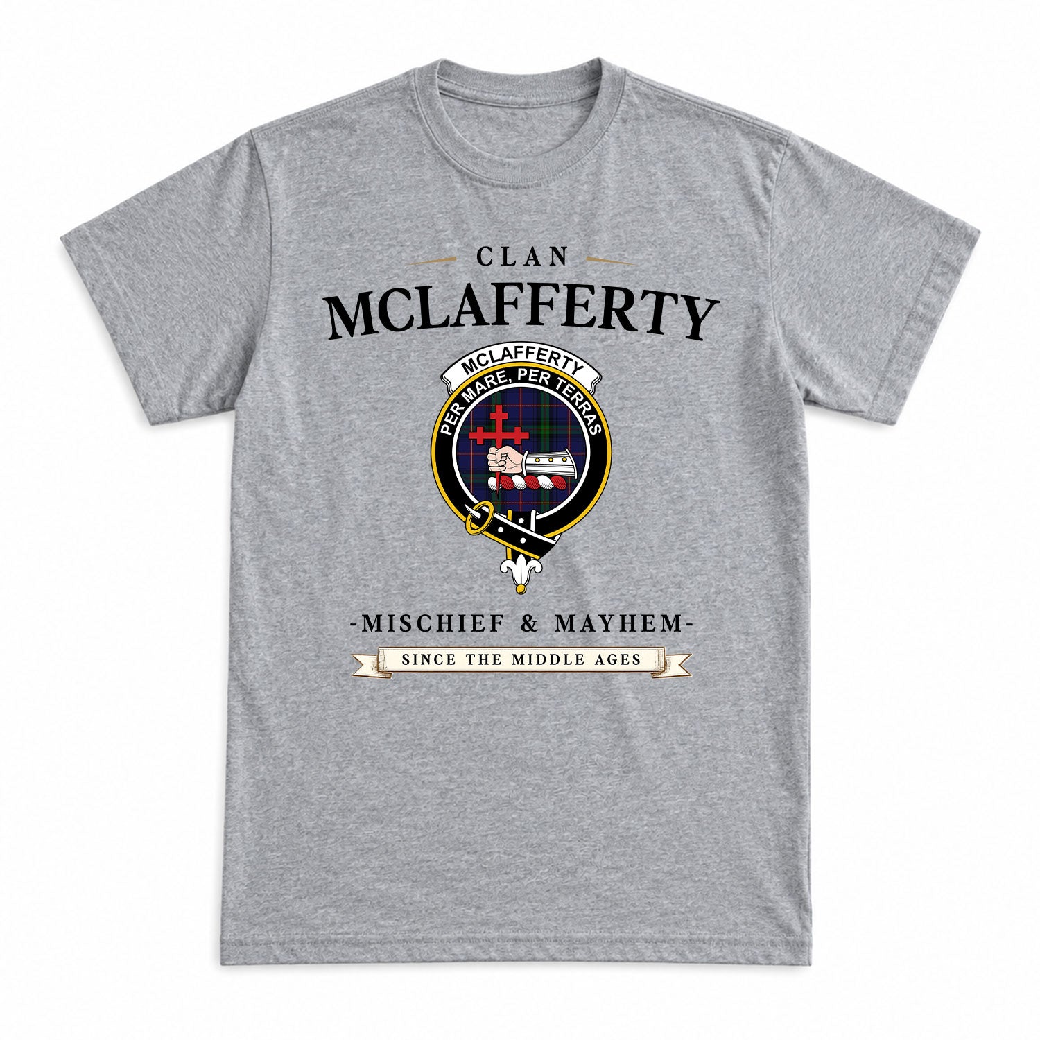 McLafferty Tartan Crest Mischief and Mayhem T-shirt