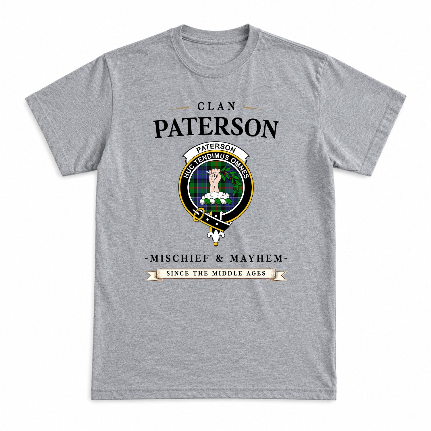 Paterson Tartan Crest Mischief and Mayhem T-shirt