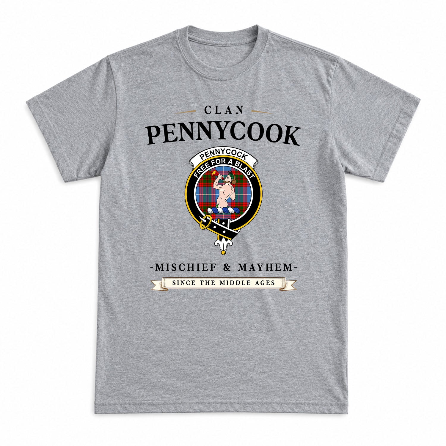 Pennycook Tartan Crest Mischief and Mayhem T-shirt