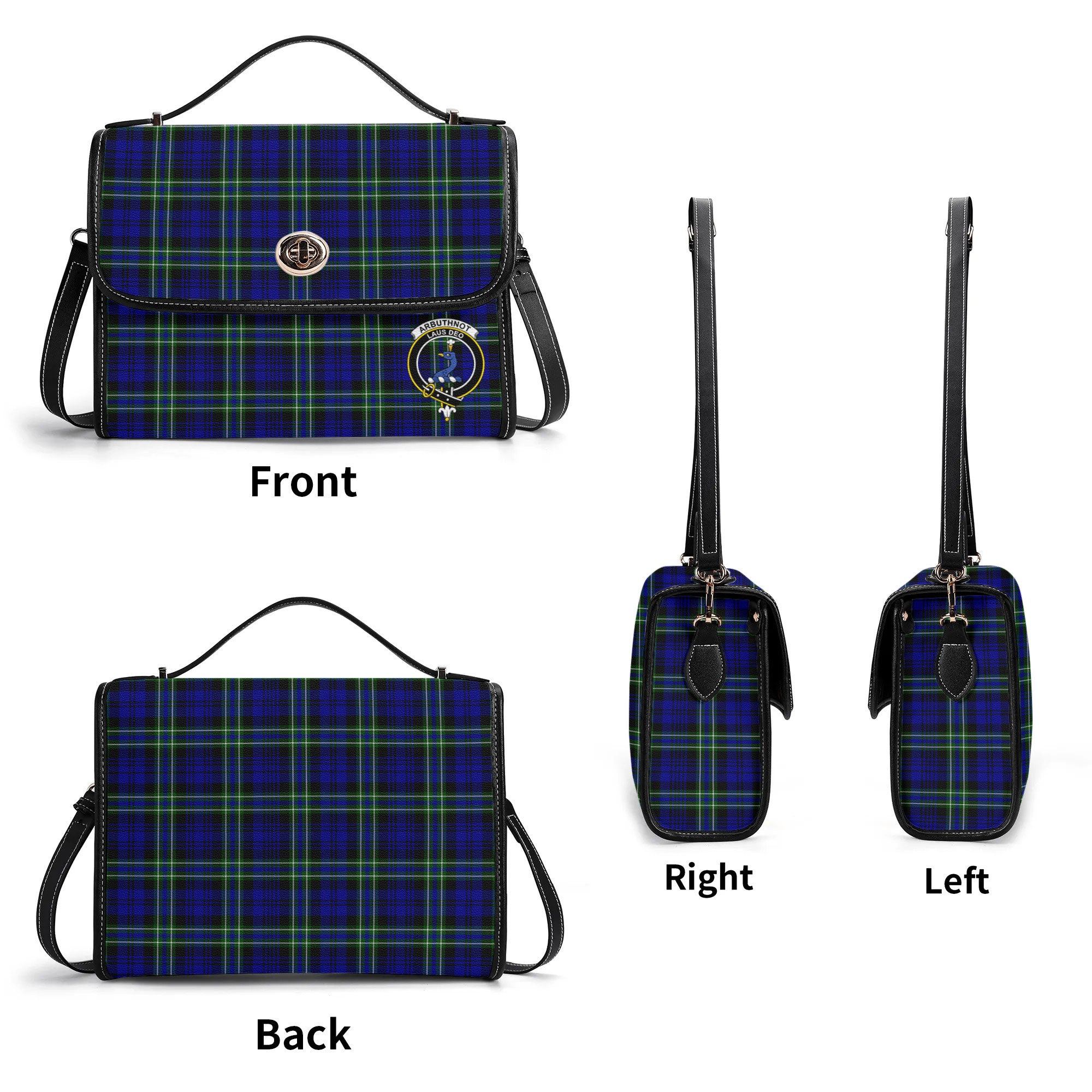 Arbuthnot Modern Tartan Crest Satchel Bag