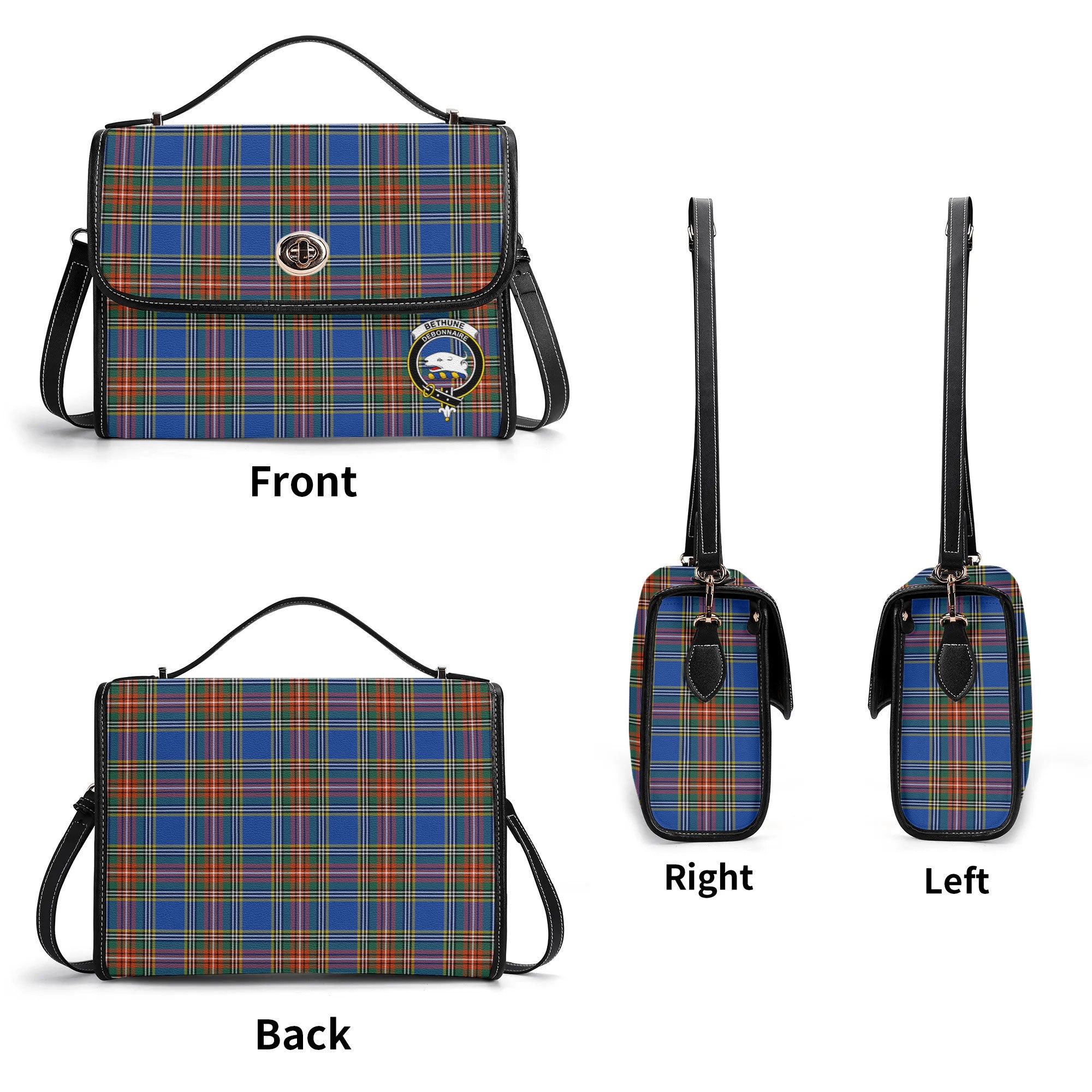 Bethune Ancient Tartan Crest Satchel Bag