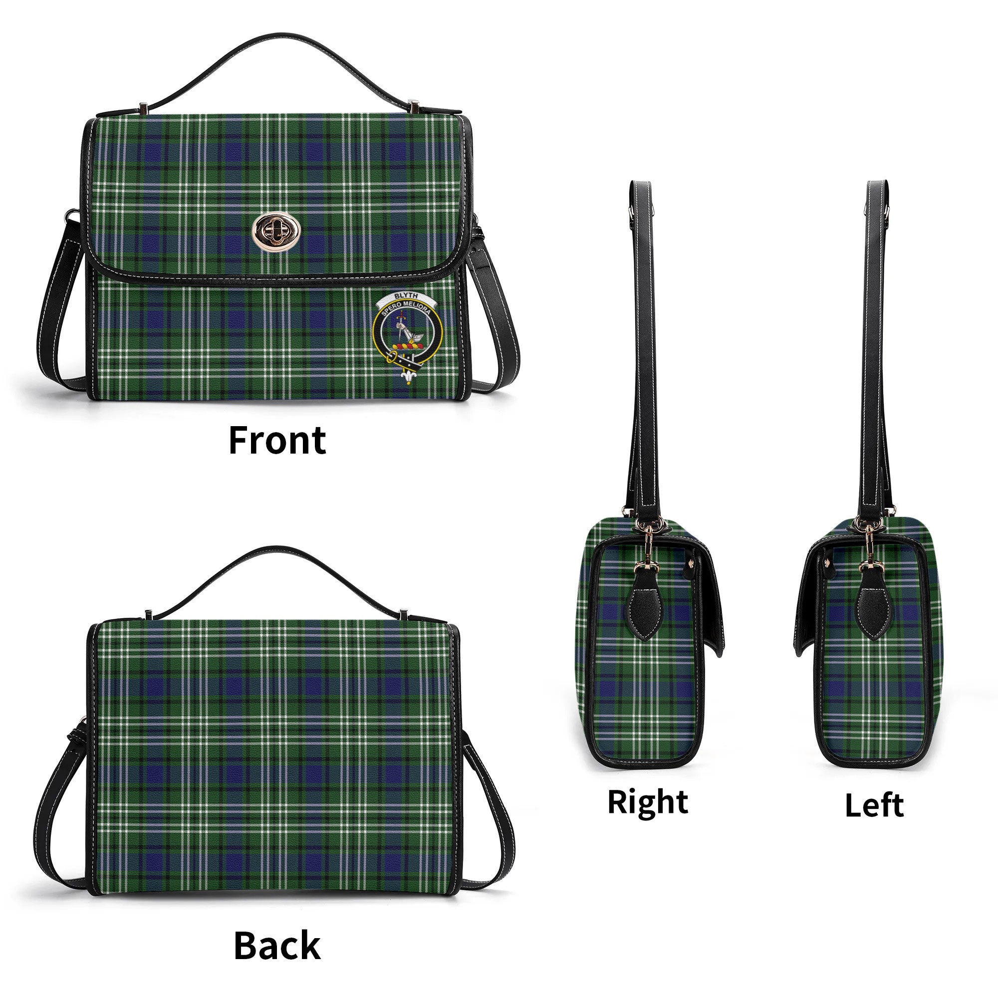 Blyth Tartan Crest Satchel Bag