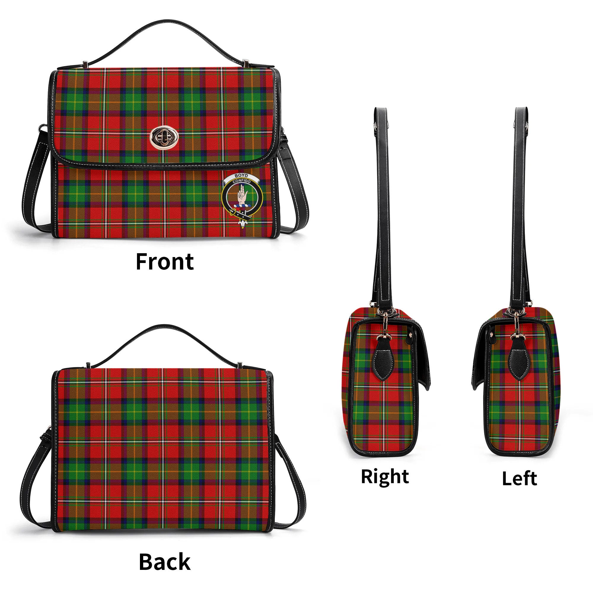 Boyd Modern Tartan Crest Satchel Bag