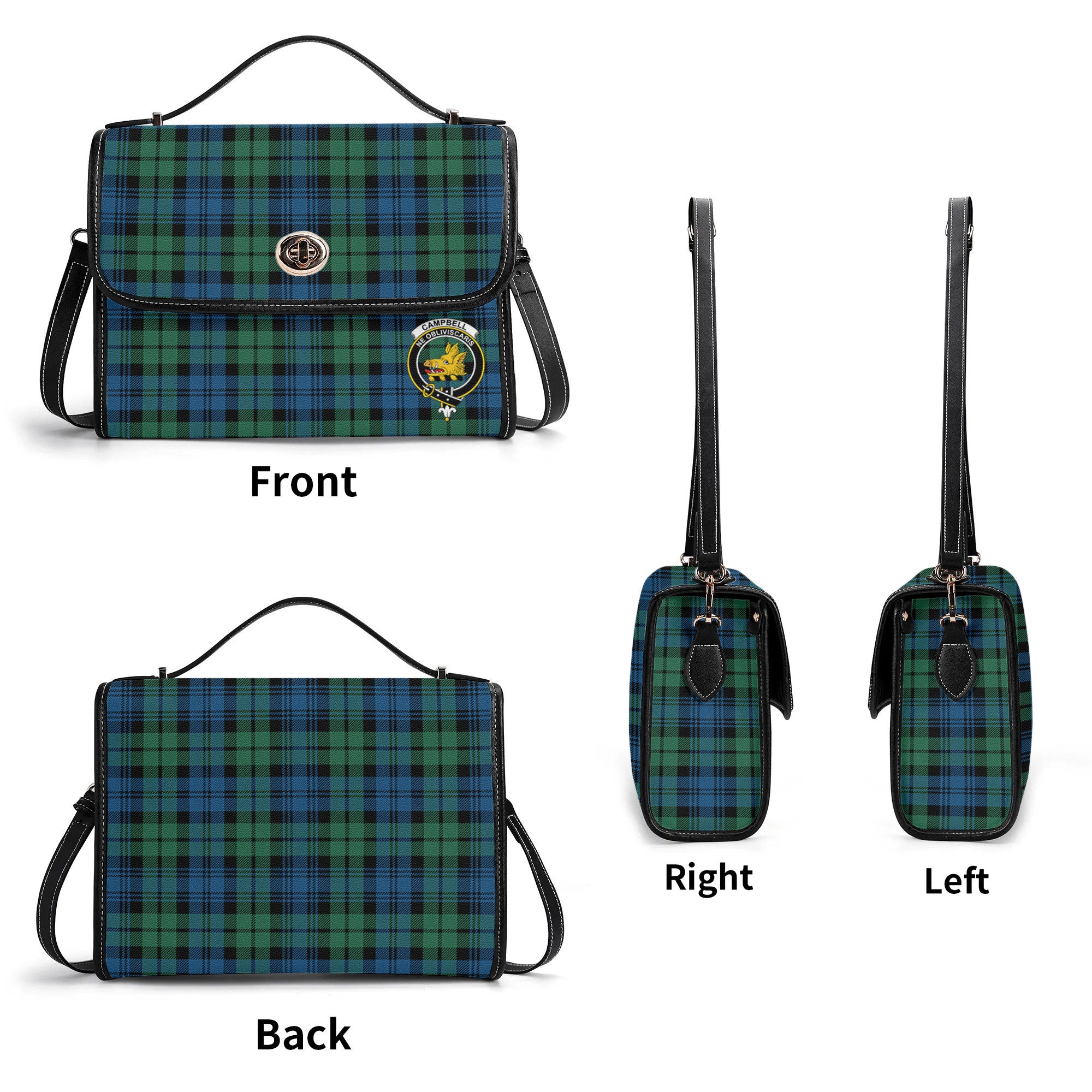 Campbell Ancient 02 Tartan Crest Satchel Bag