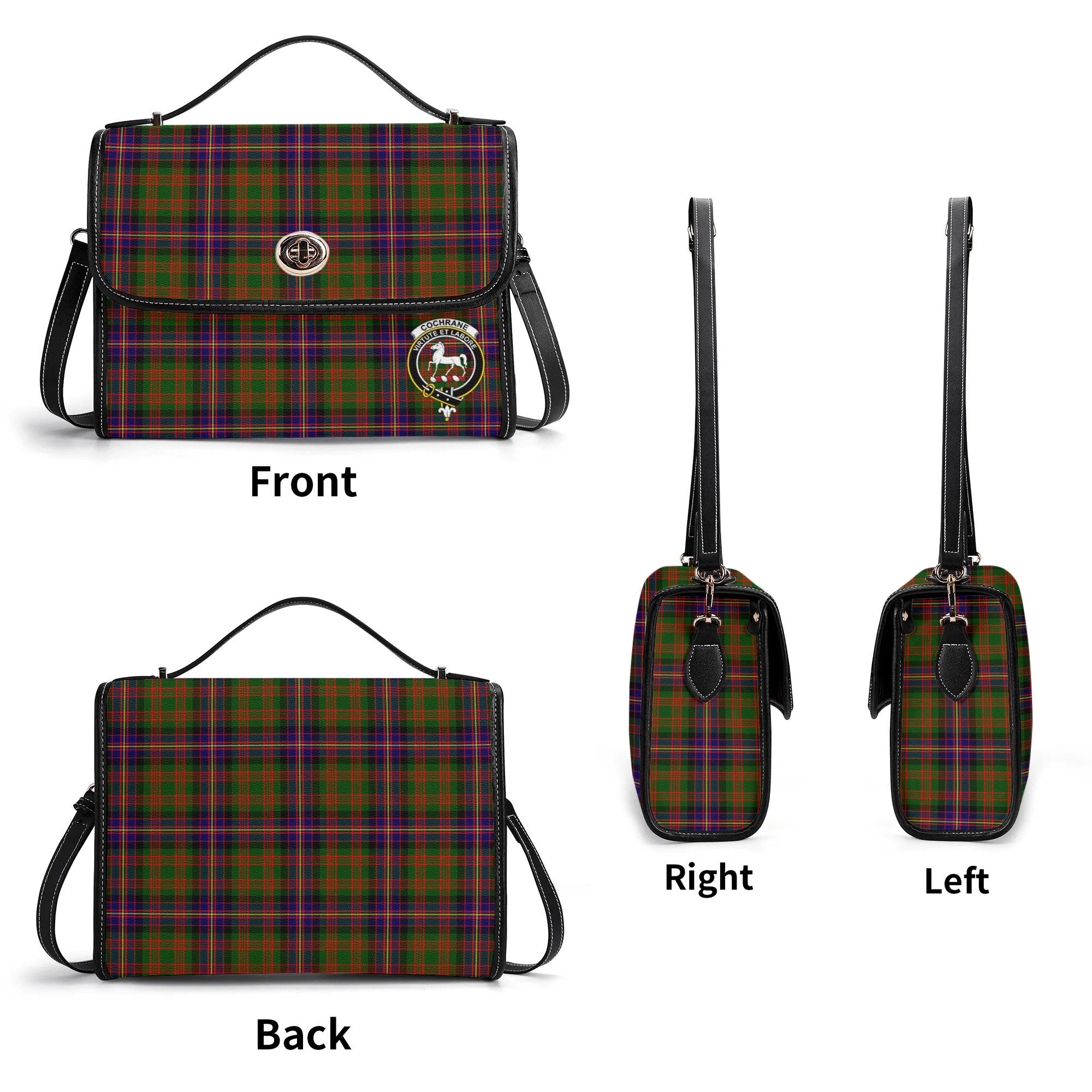 Cochrane Modern Tartan Crest Satchel Bag