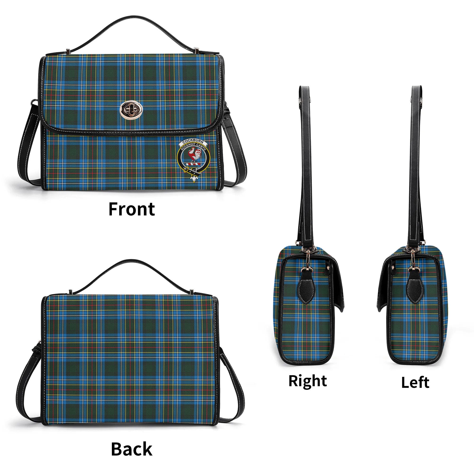 Cockburn Modern Tartan Crest Satchel Bag