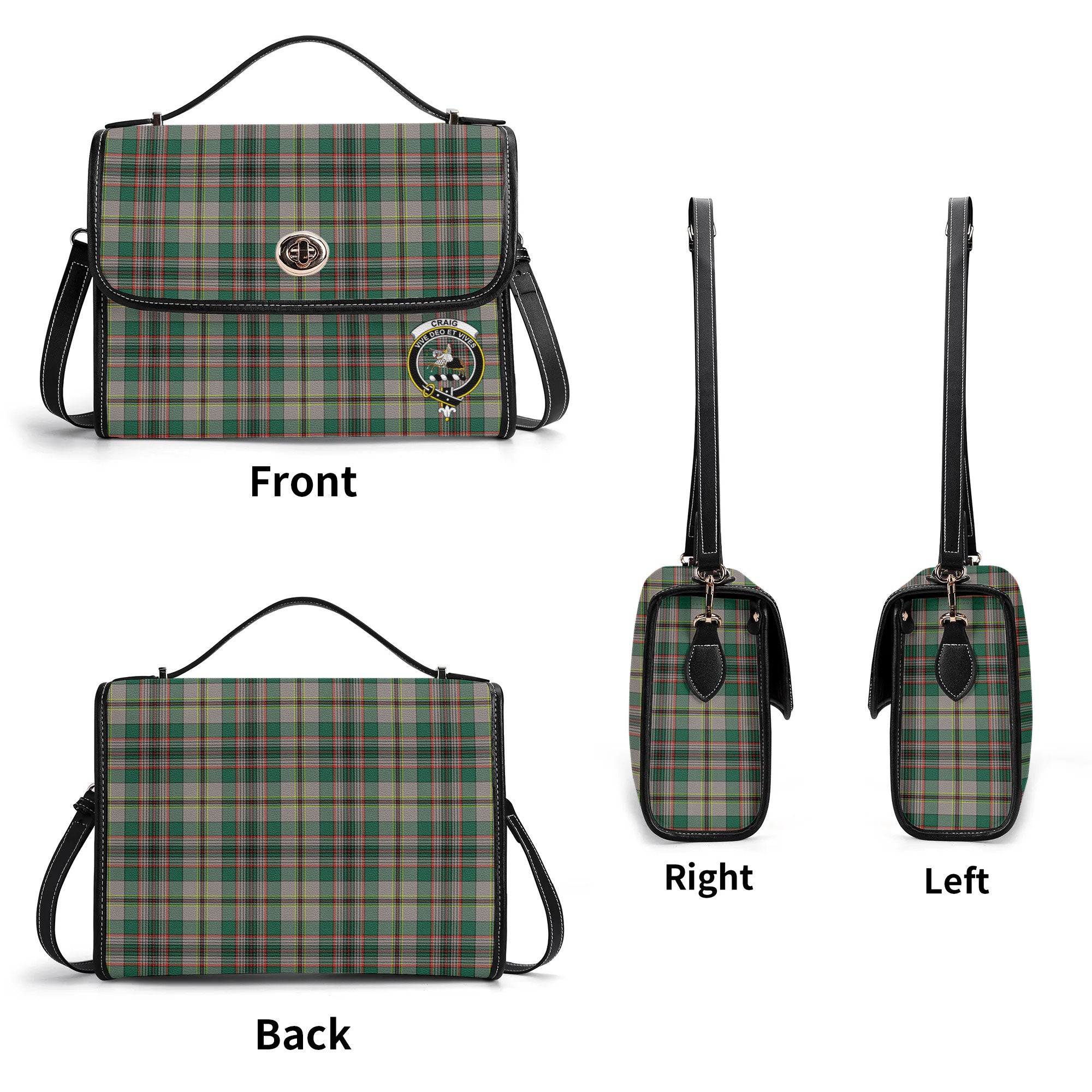 Craig Ancient Tartan Crest Satchel Bag