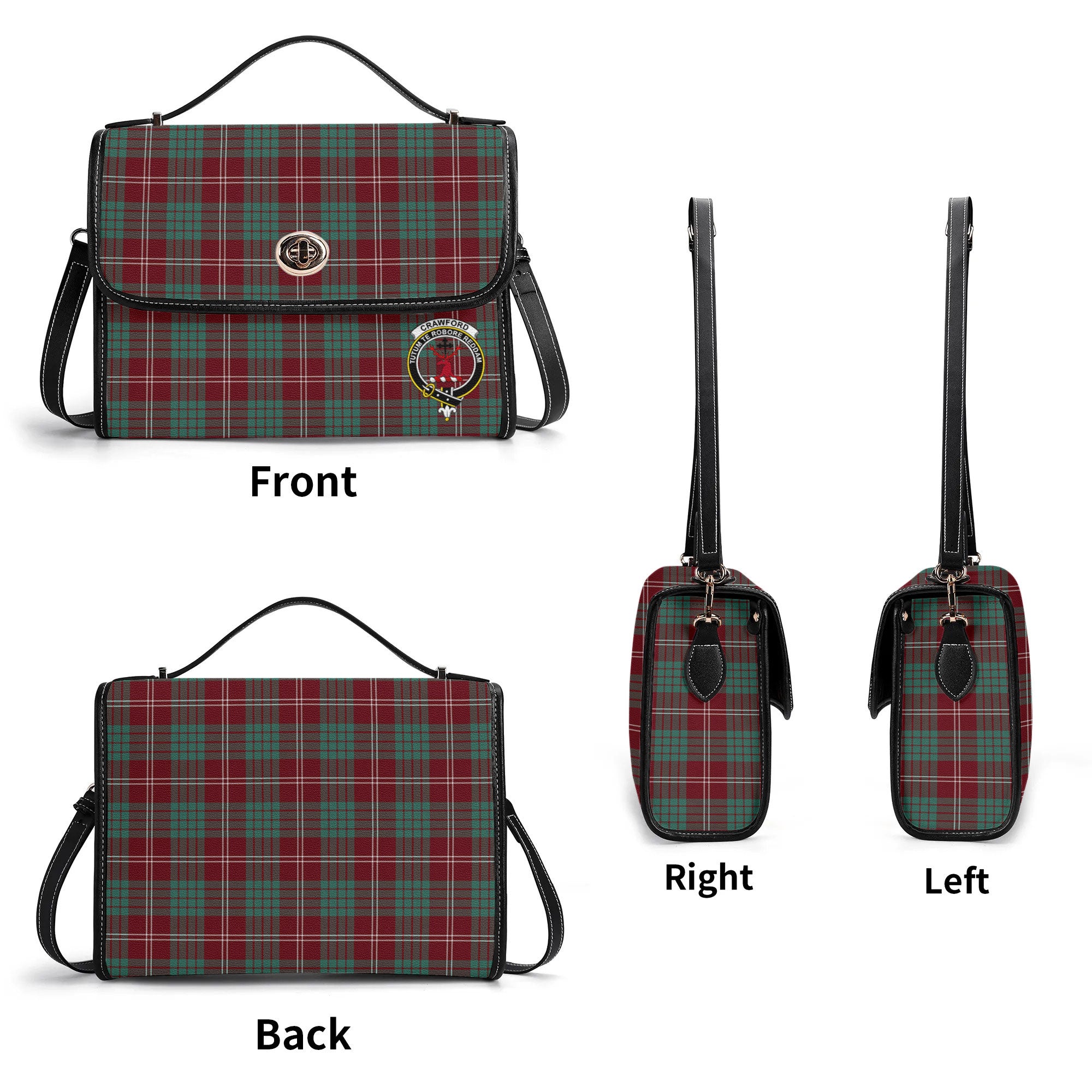 Crawford Modern Tartan Crest Satchel Bag