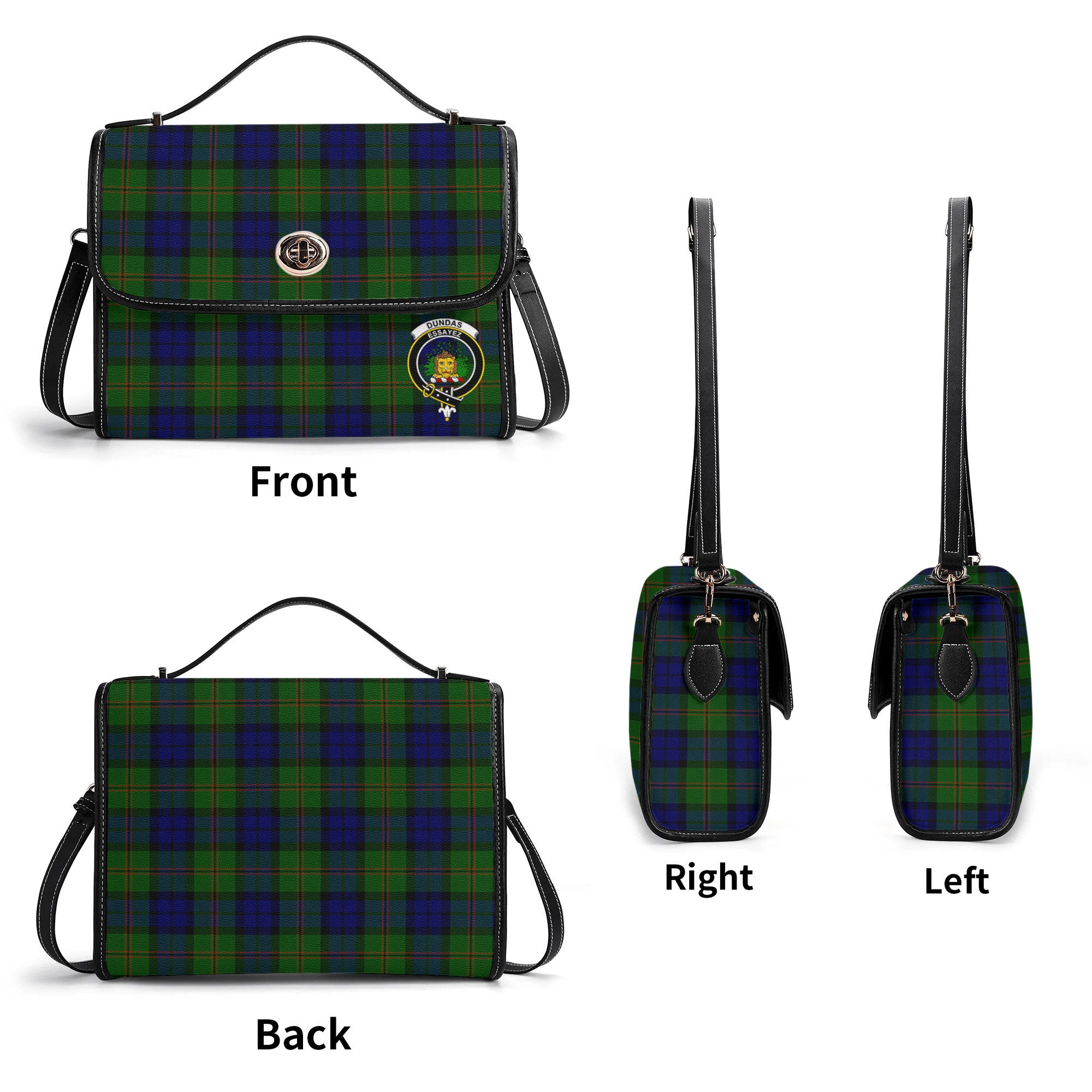 Dundas Modern Tartan Crest Satchel Bag