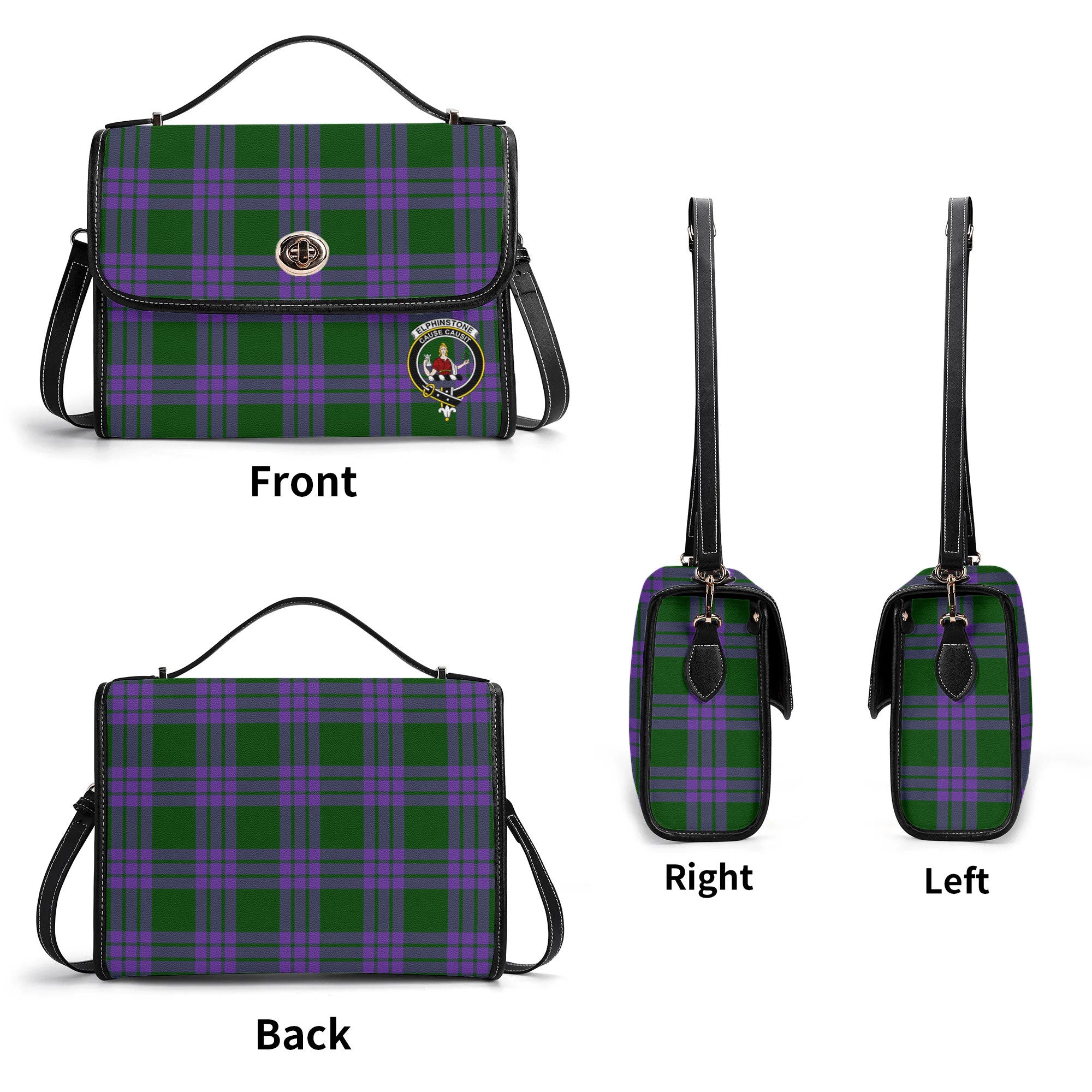 Elphinstone Tartan Crest Satchel Bag