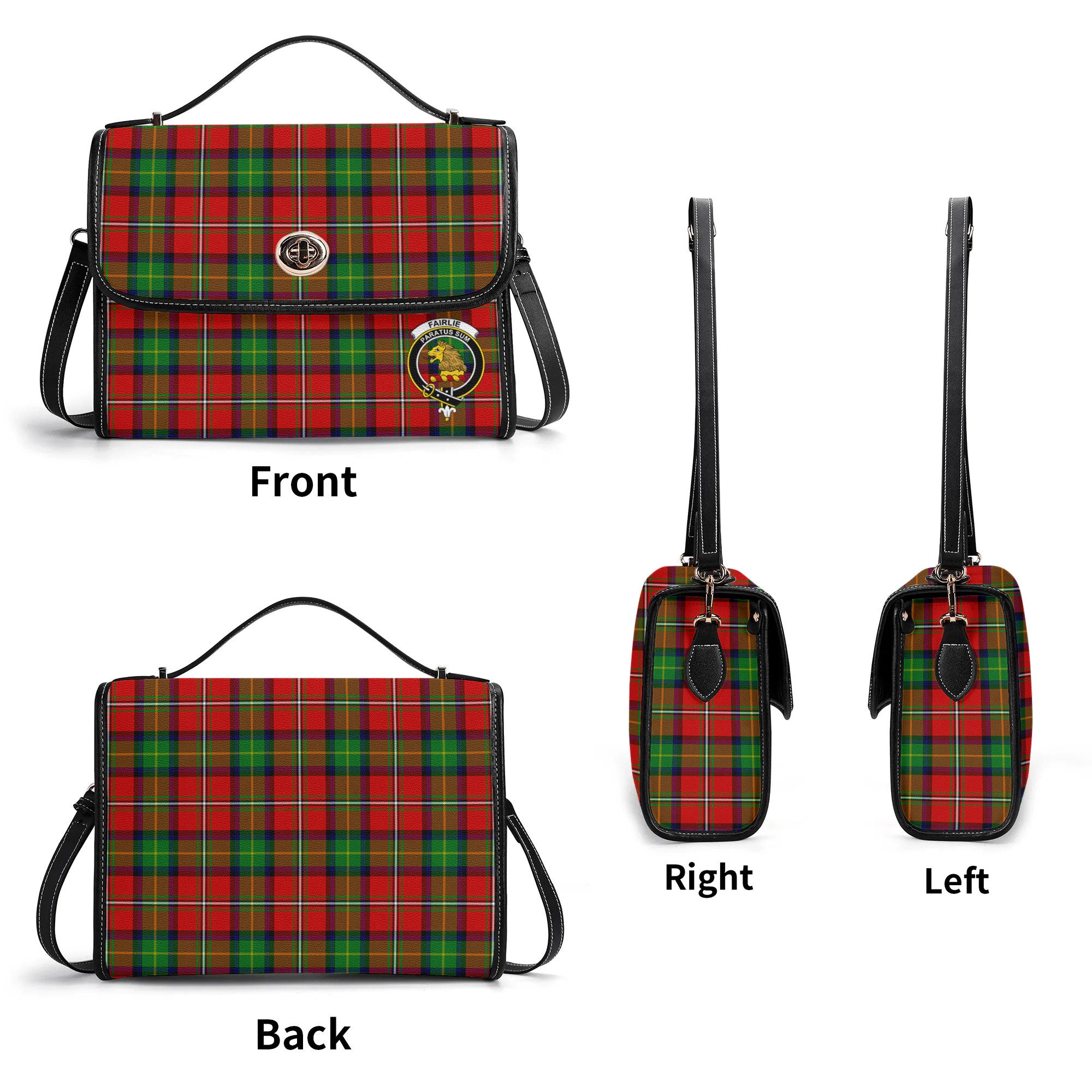 Fairlie Tartan Crest Satchel Bag