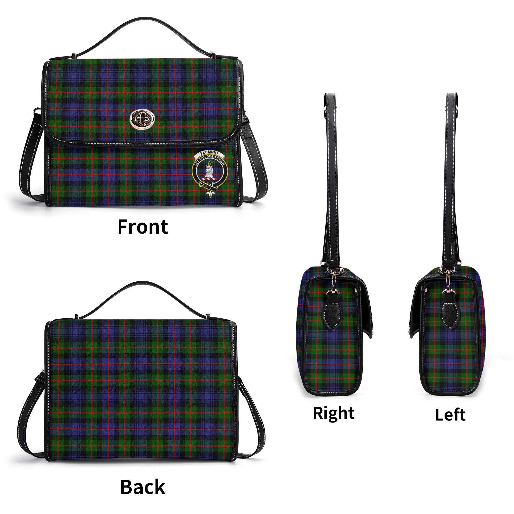 Fleming Tartan Crest Satchel Bag